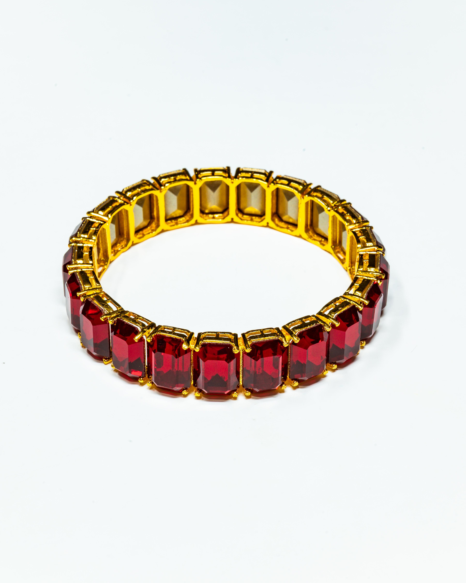 Green Square Stone Crystal Bracelet