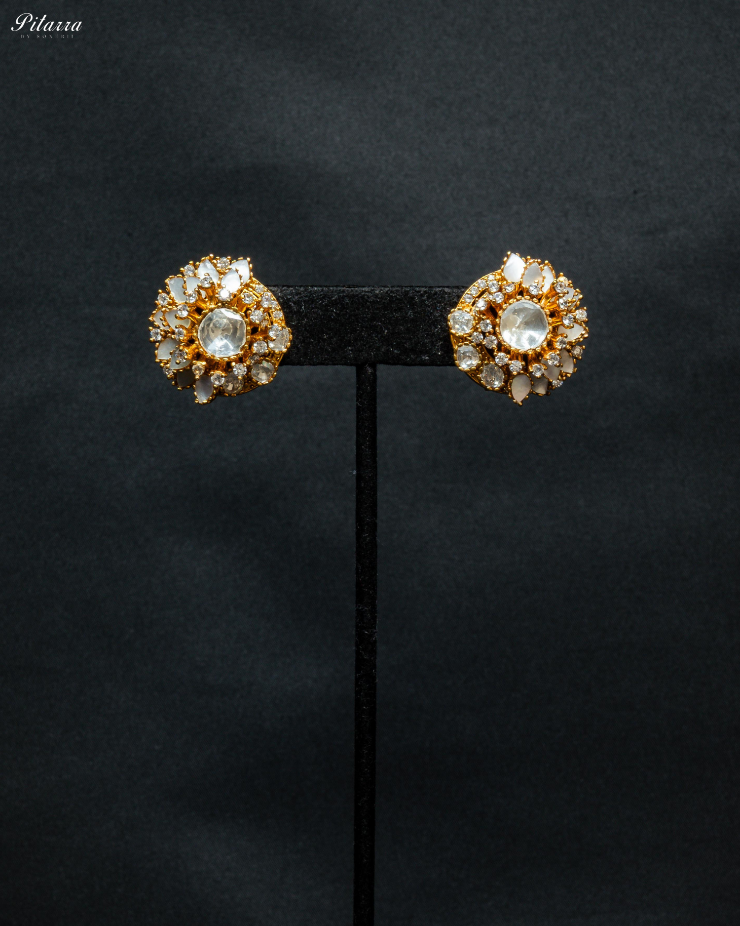 Beautiful Victorian Polki Stud Earrings