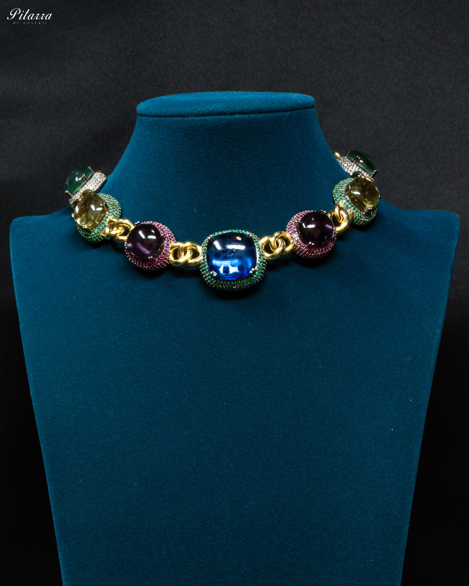 Magnific Multi Stone CZ Crystal Choker Set