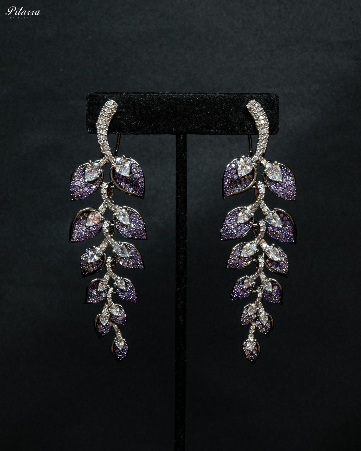 Purple Stone Cubic Zirconia Necklace Set