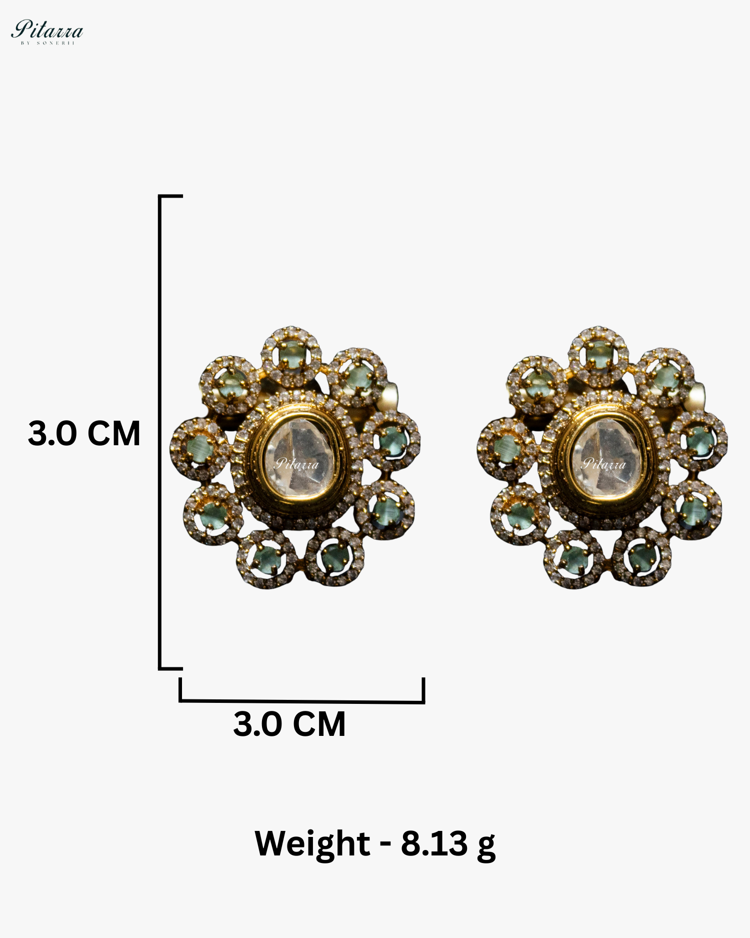 Pink Stone Gold Finish Moissanite Kundan Choker Set