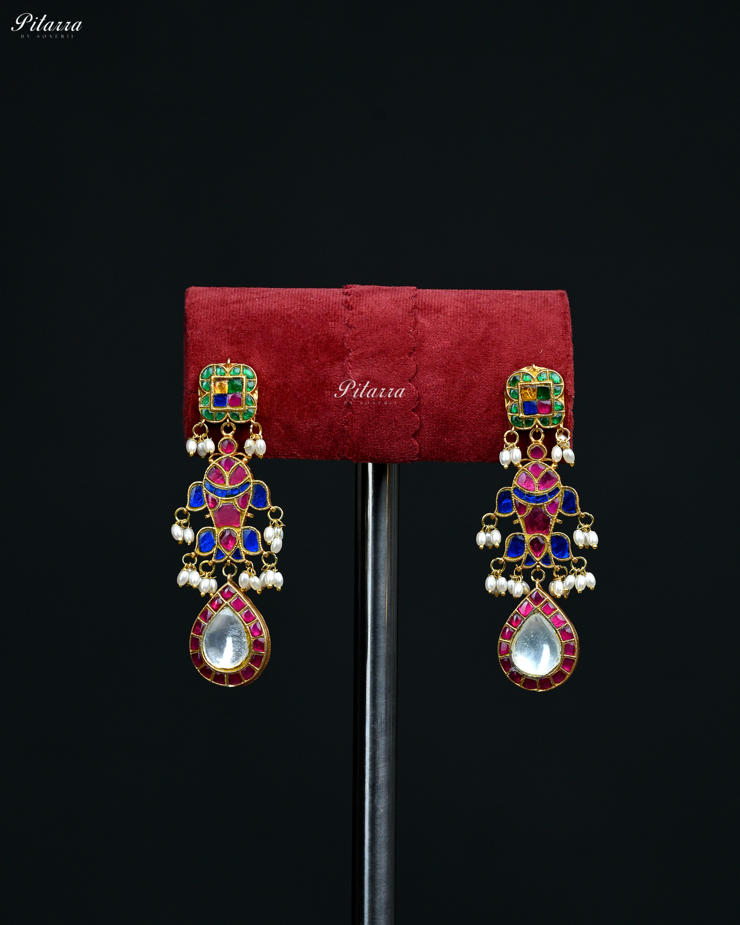 Multicolor Handcrafted Pachi Kundan Necklace Set