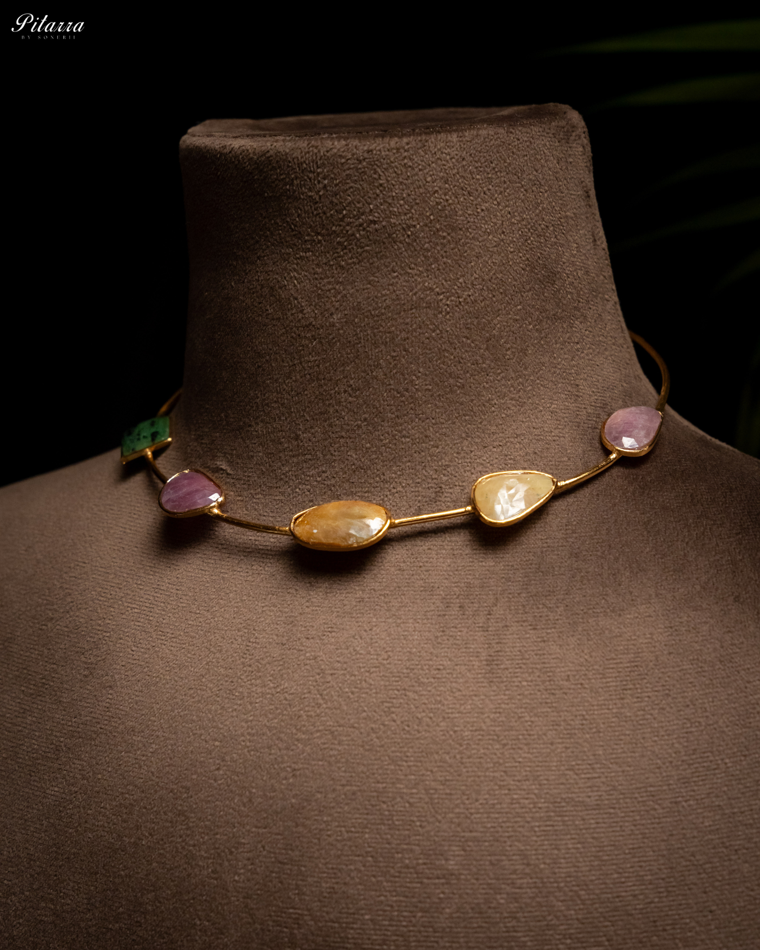 Statement Natural Multi Sapphire Necklace