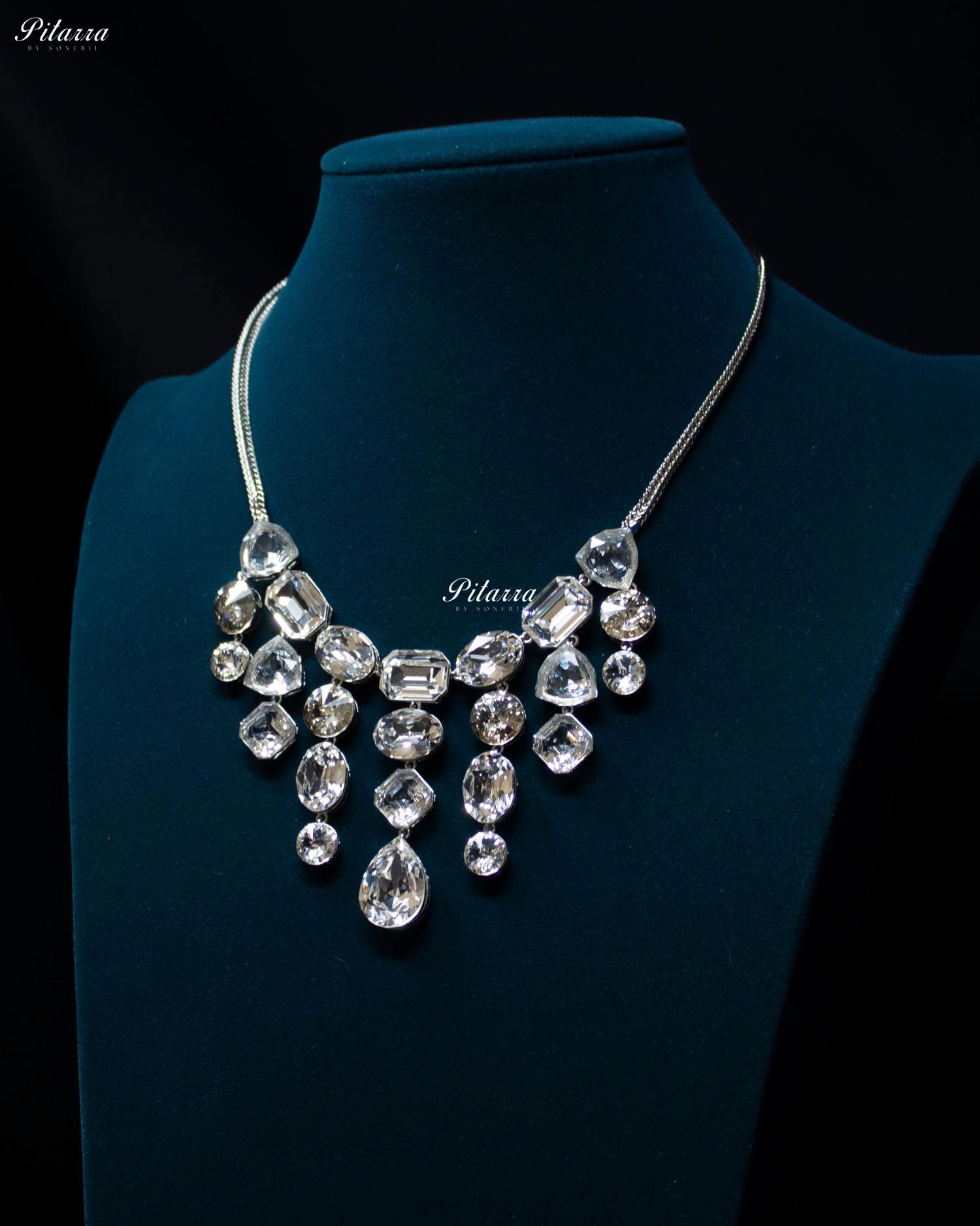 Multi White Stone Crystal Necklace Set