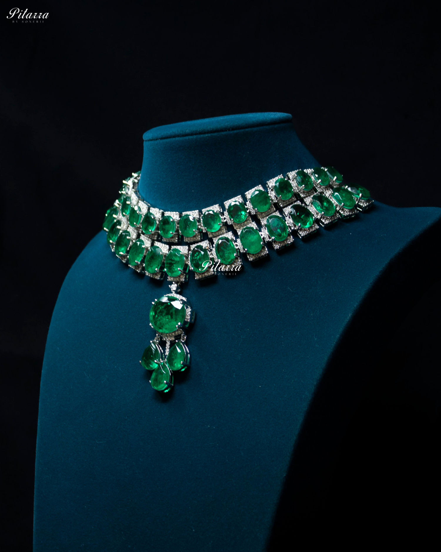 Emerald Imperial Cubic Zirconia Necklace Set