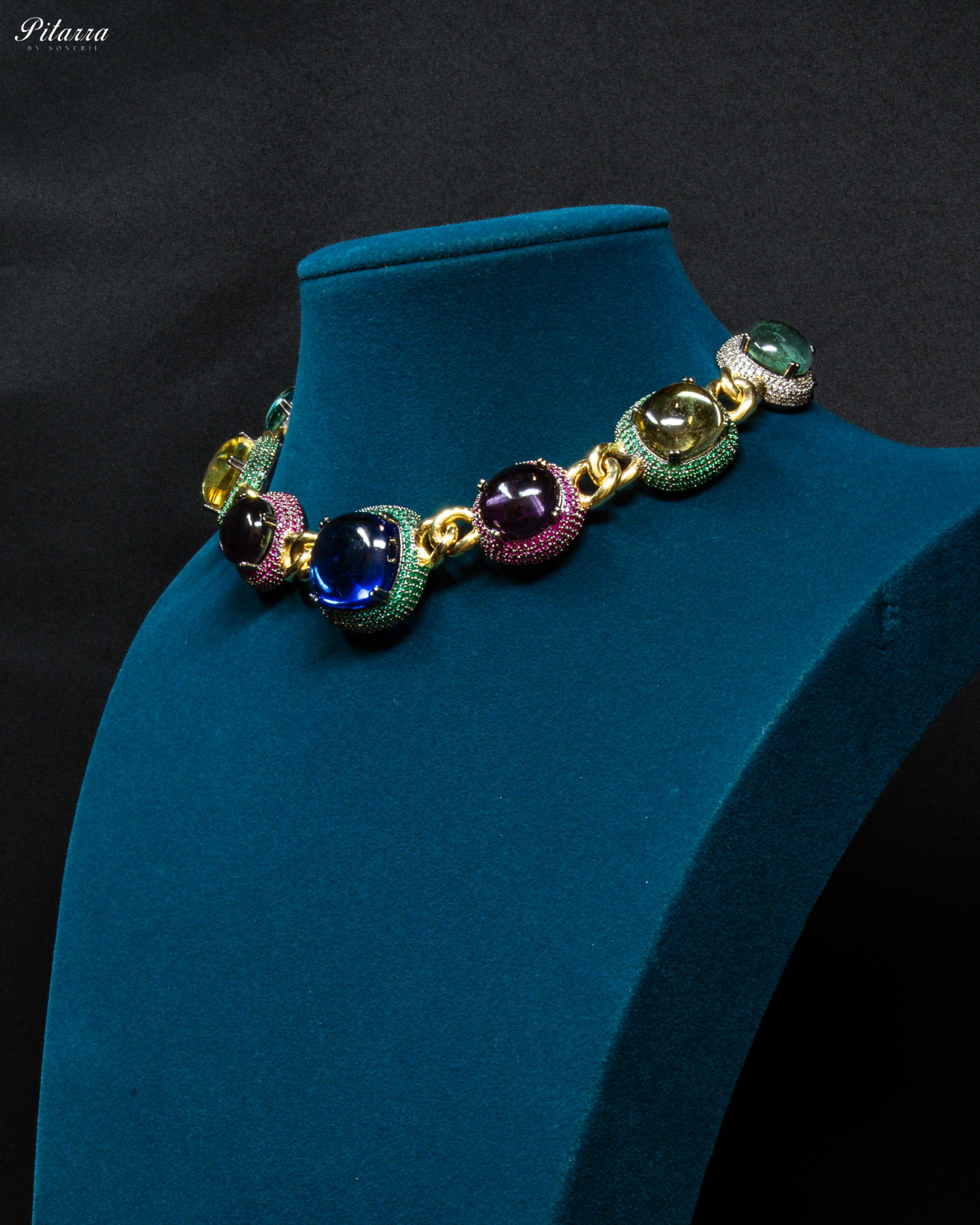 Magnific Multi Stone CZ Crystal Choker Set