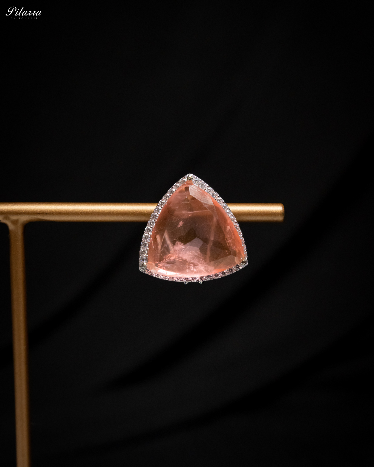 Peachy Pink Colored Stone CZ Earrings