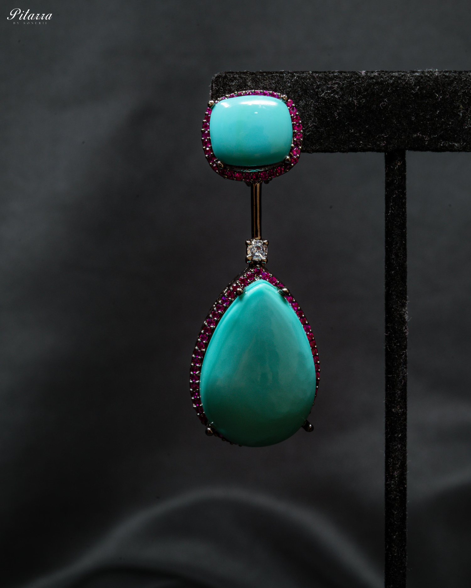 Turquoise Blue Tear Drop Dangle Earrings