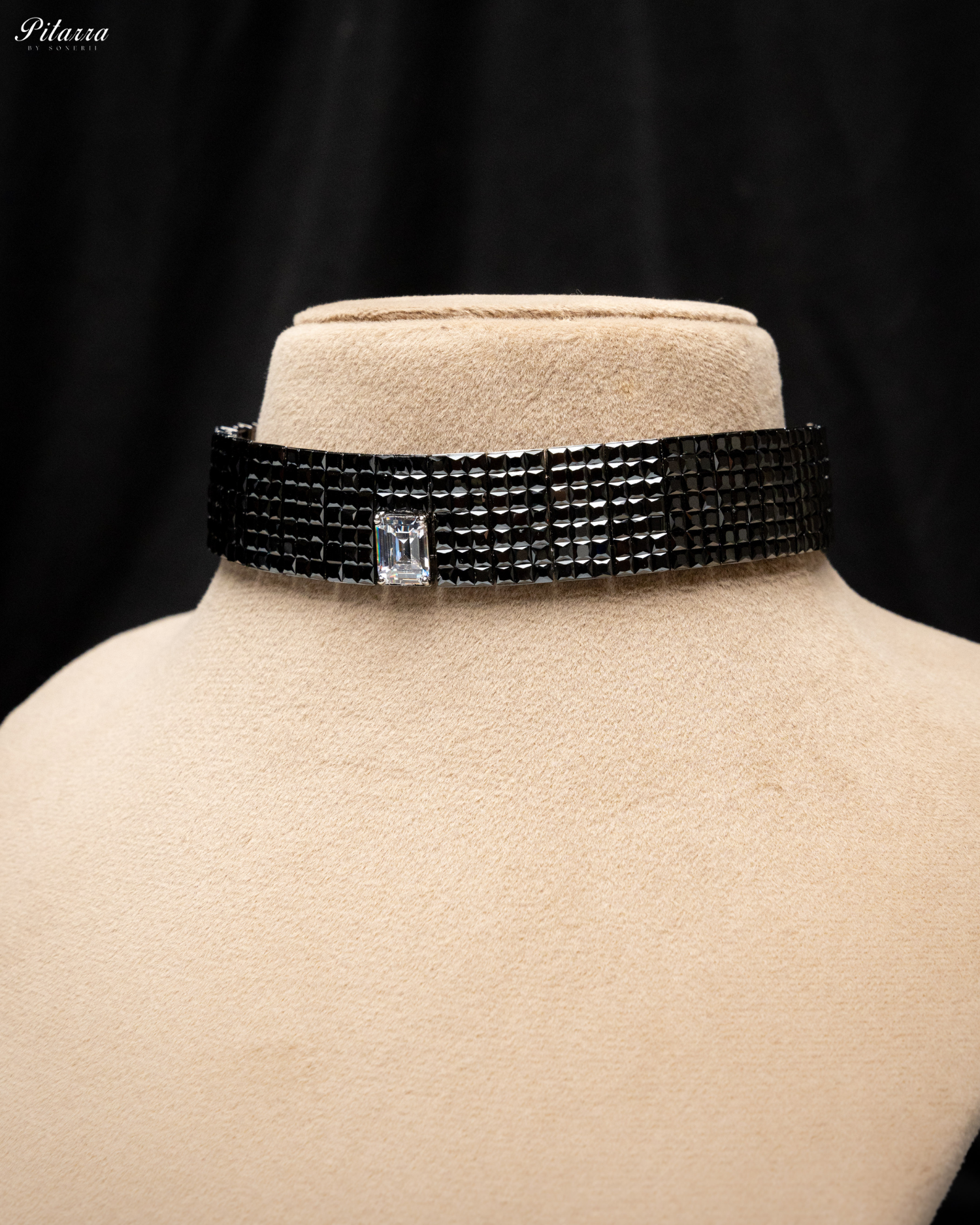 Black CZ Choker Set