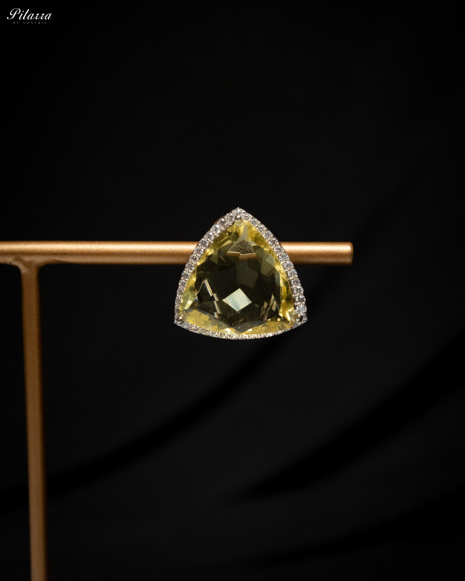Yellow Colored Stone CZ Earrings