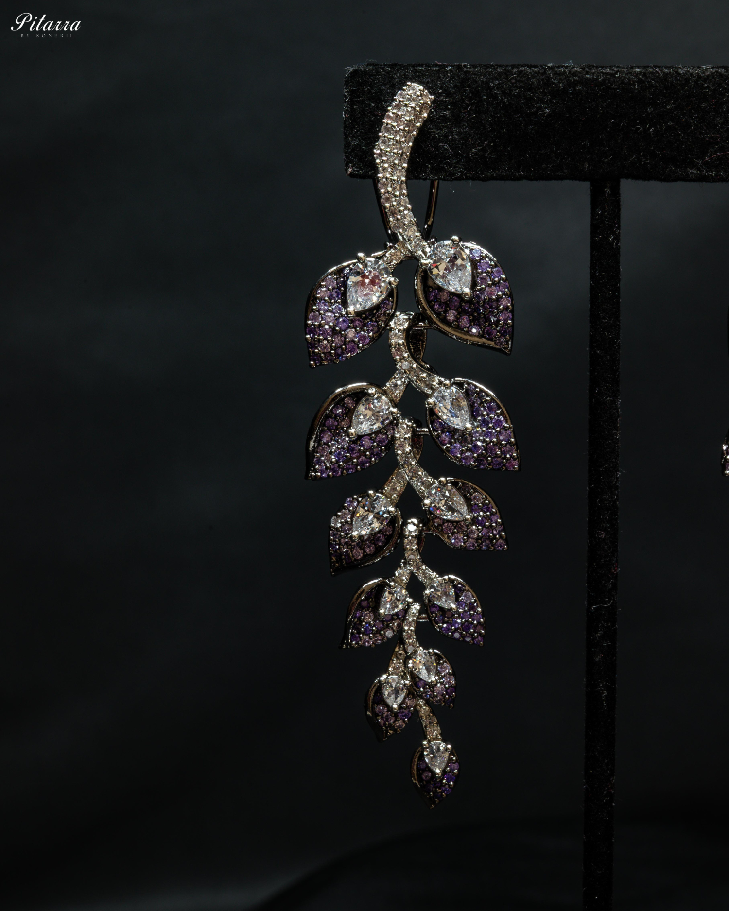 Purple Stone Cubic Zirconia Necklace Set