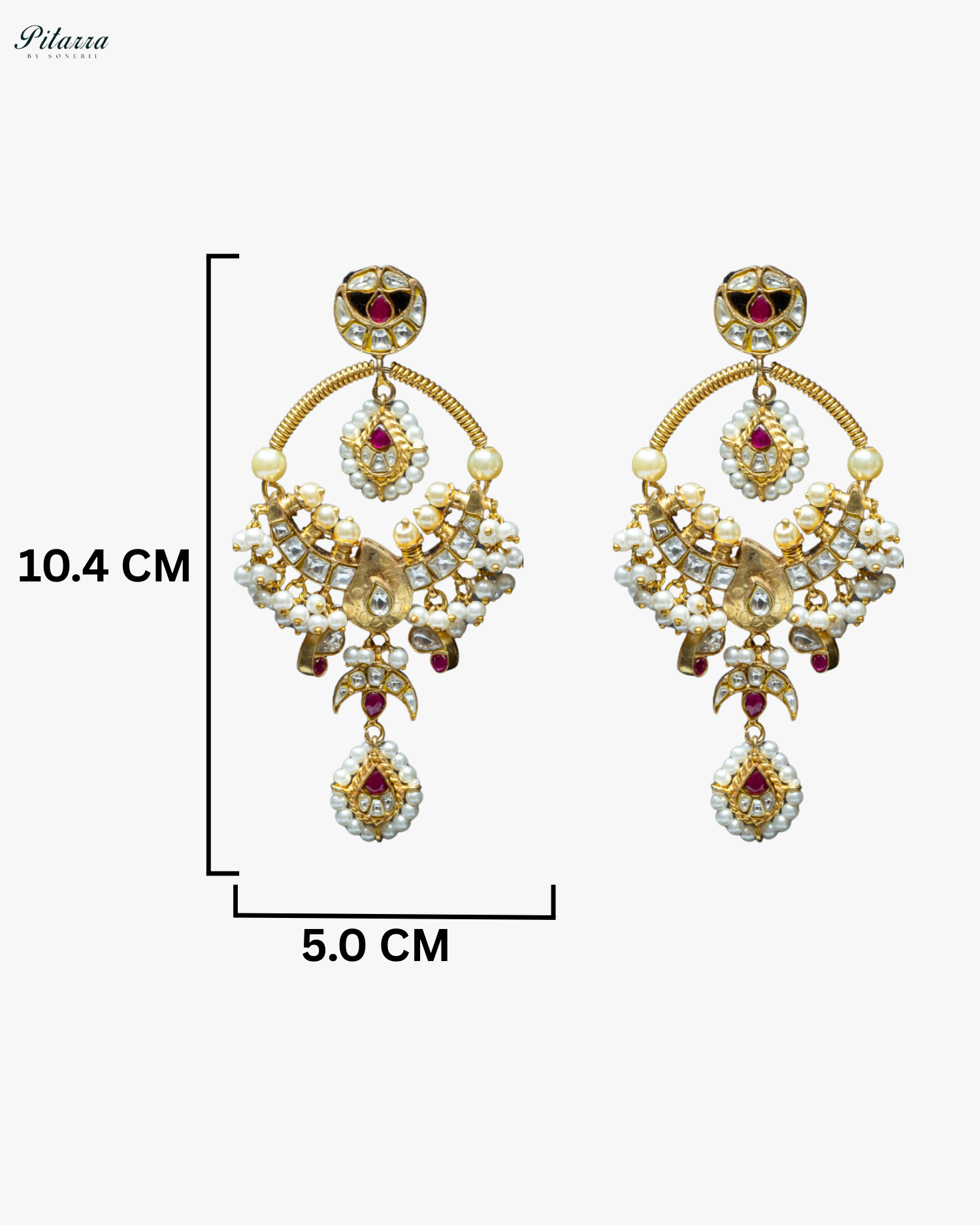 Traditional Kundan Chandbali Earrings