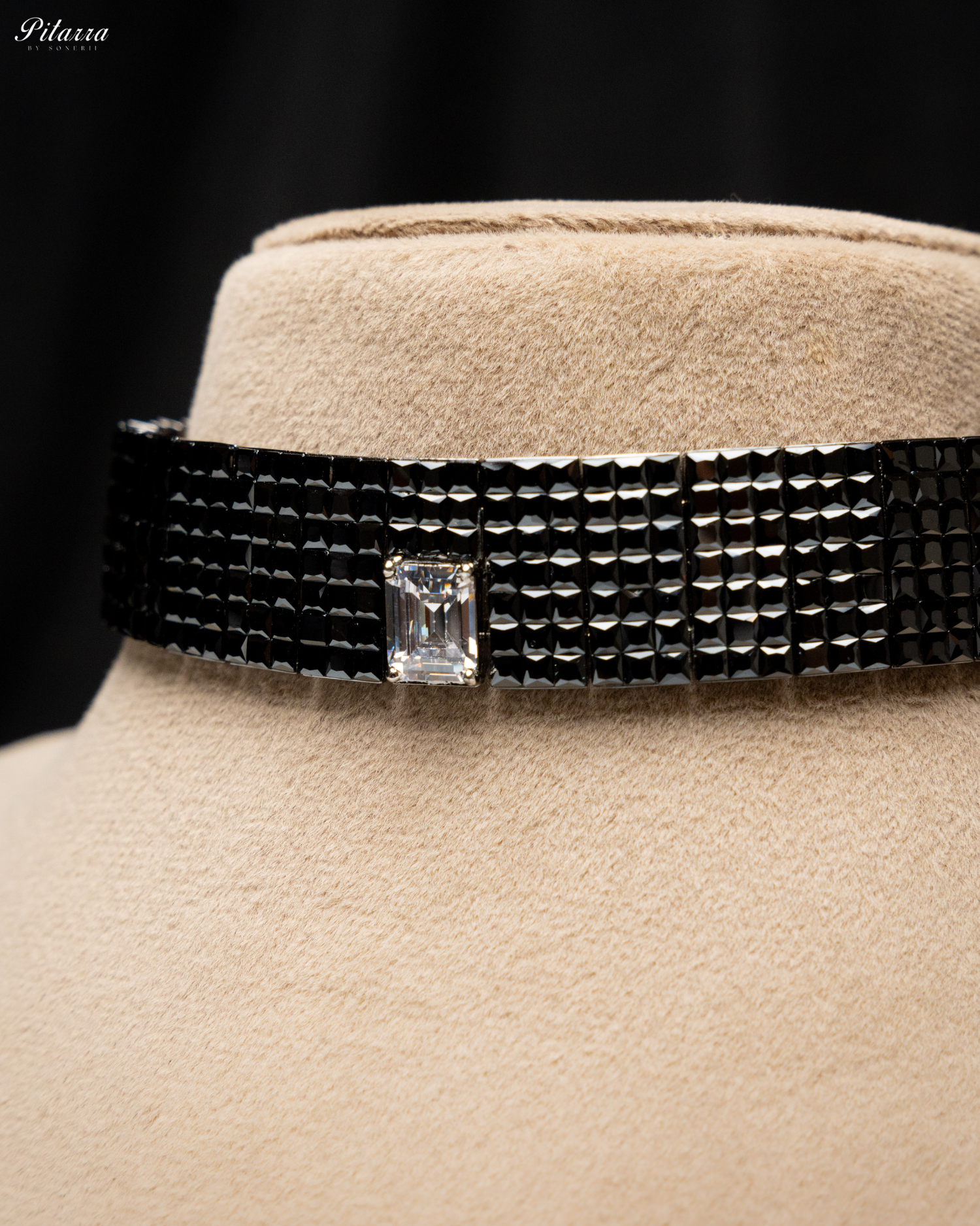 Black CZ Choker Set