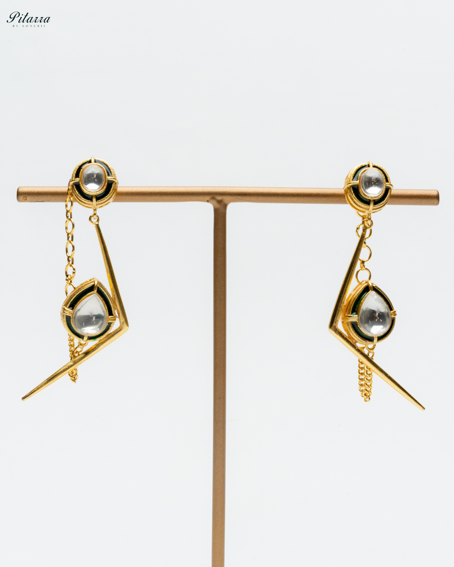 Stylish Long Hanging Golden Drop Earring