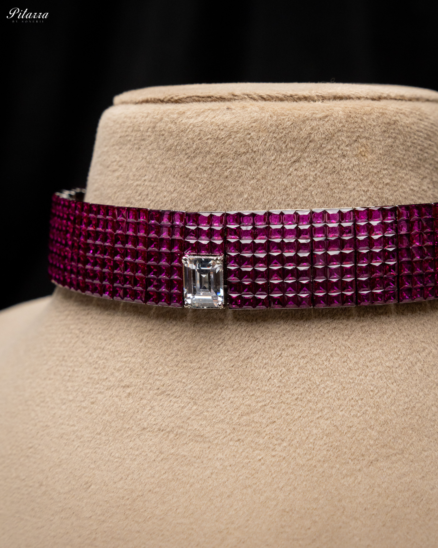 Pink CZ Choker Set