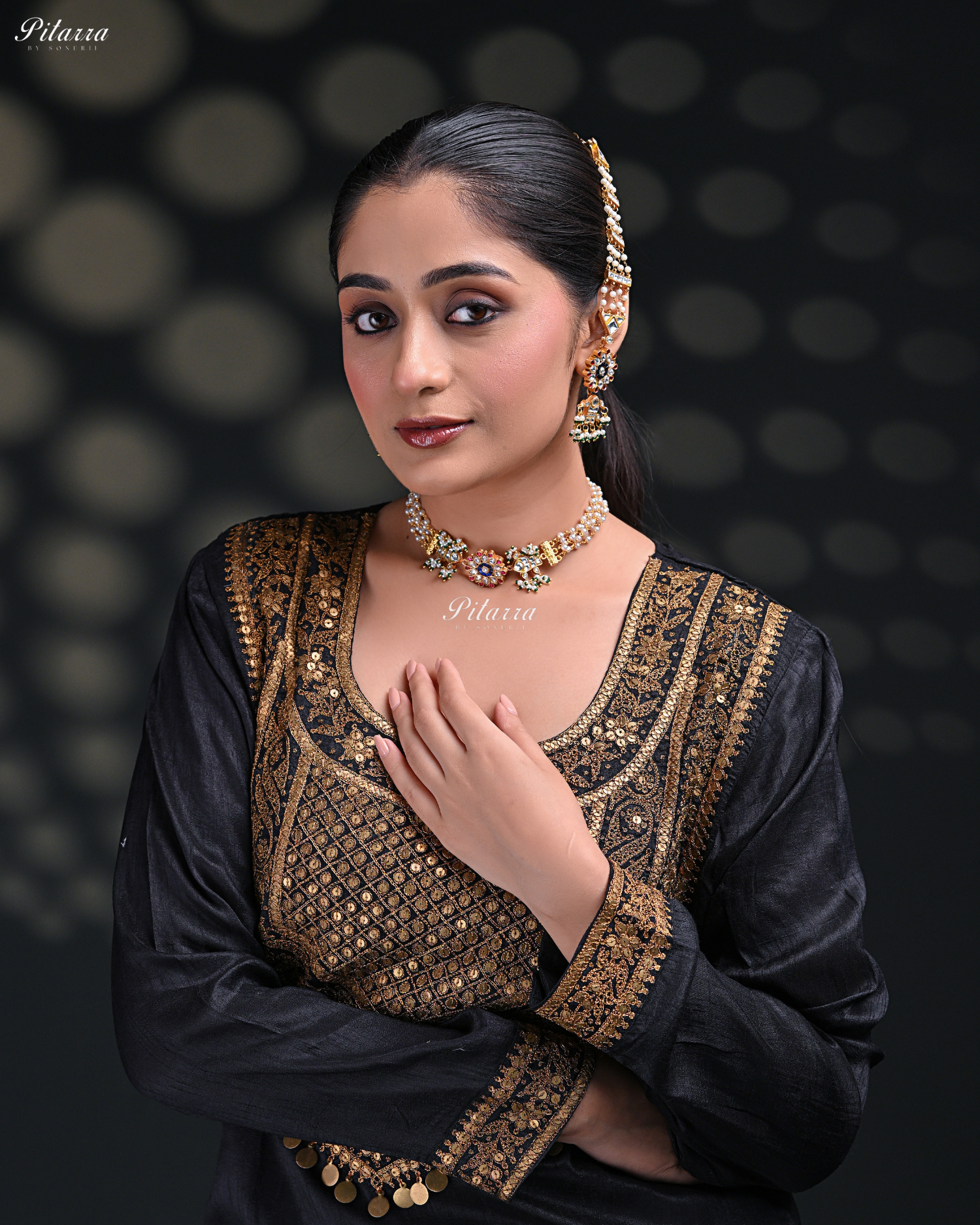 Royal Floral and Beads Kundan Choker Set