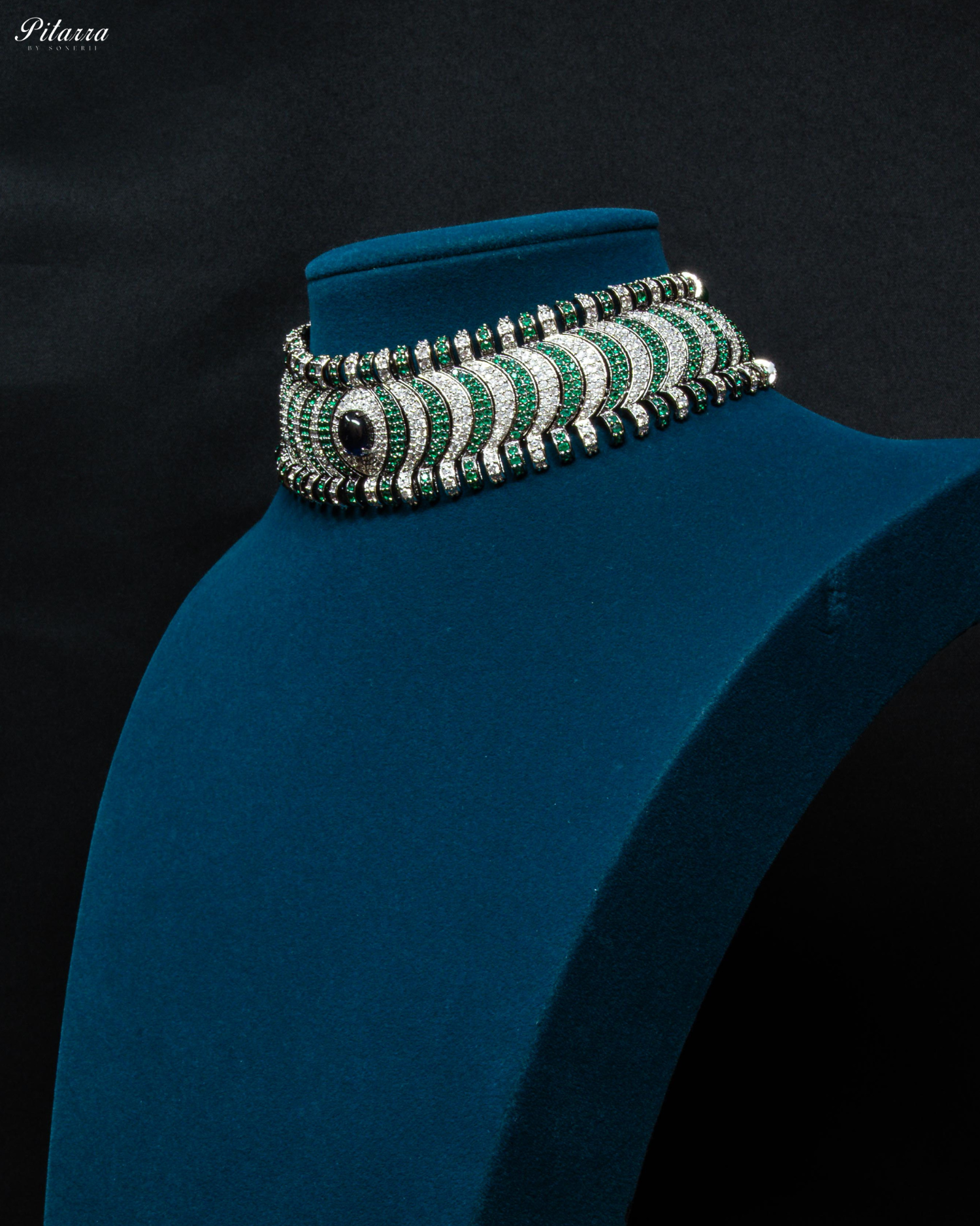 Green Layer Rajsthani Handcrafted Kundan Choker Set