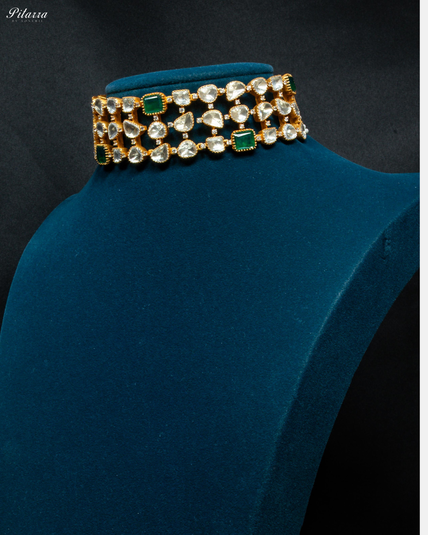 Majestic Green Traditional Kundan Choker Set