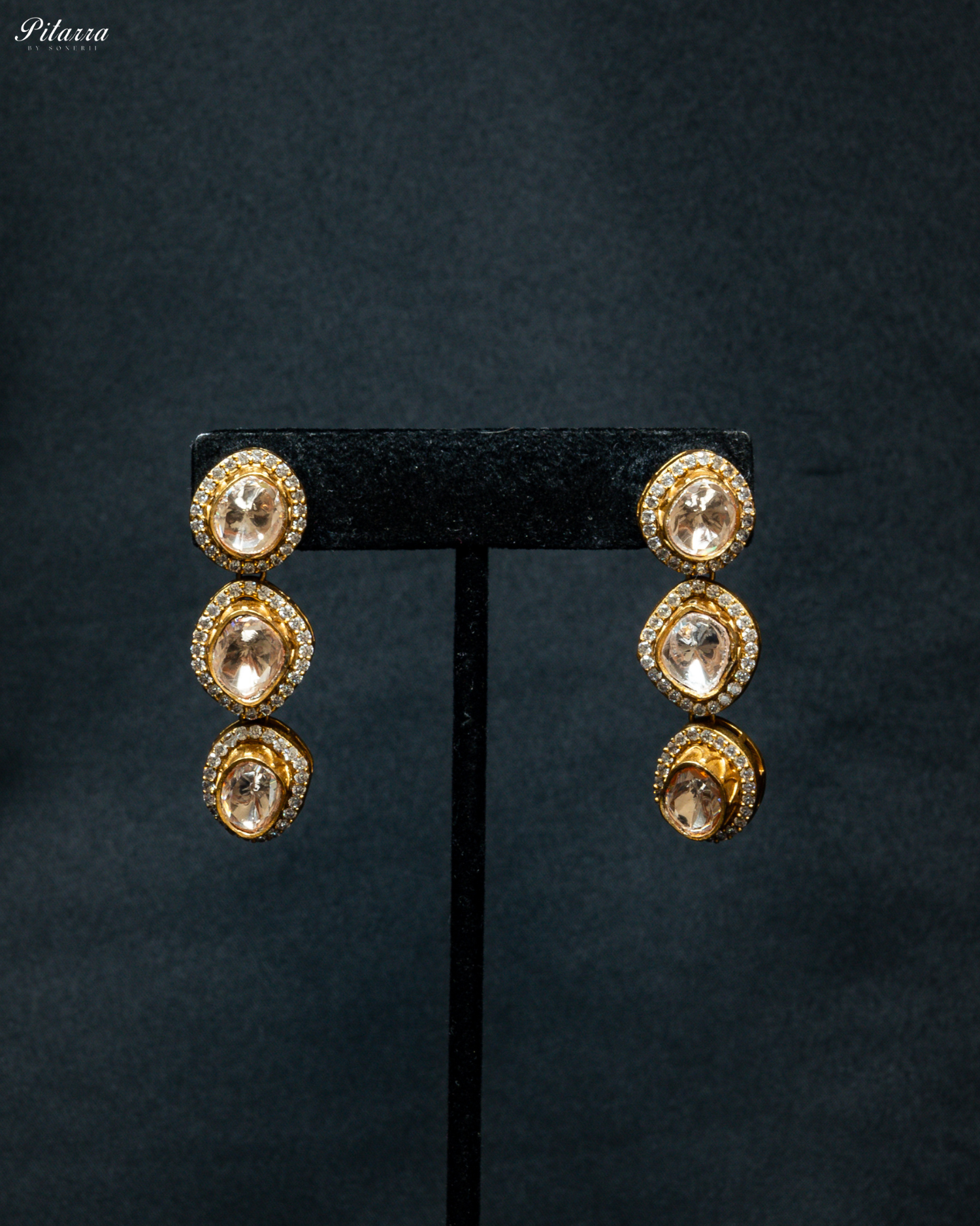 Gold Plated White Stone Kundan Choker Set