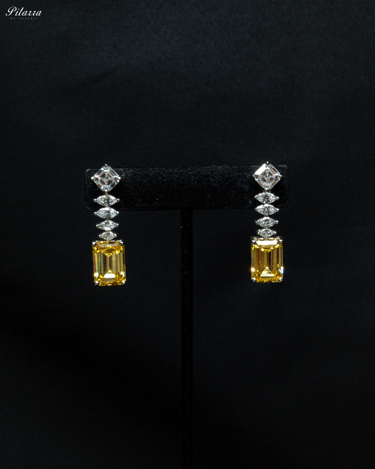 Yellow Stone Cubic Zirconia Pendant Set
