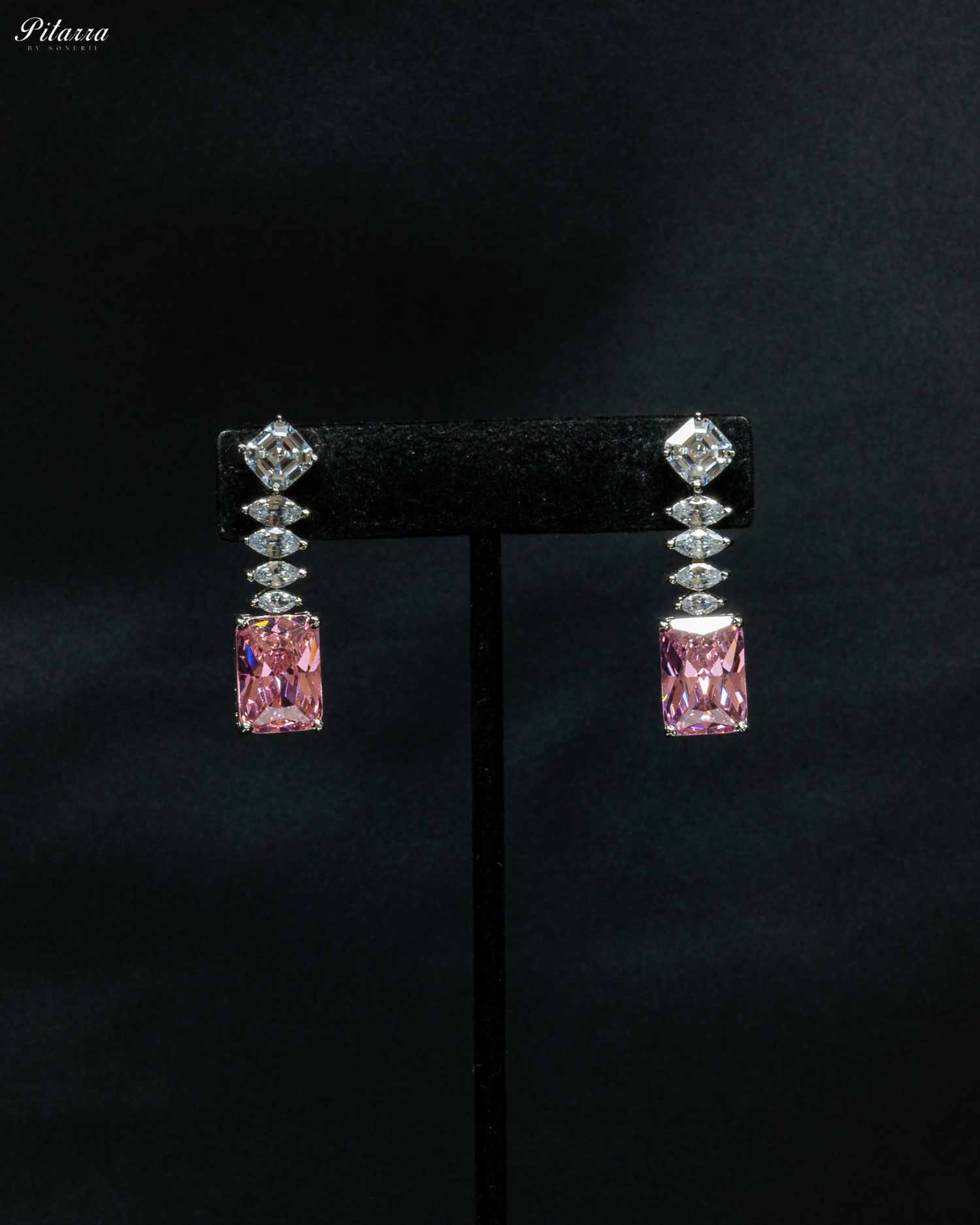 Pink Stone Cubic Zirconia Pendant Set