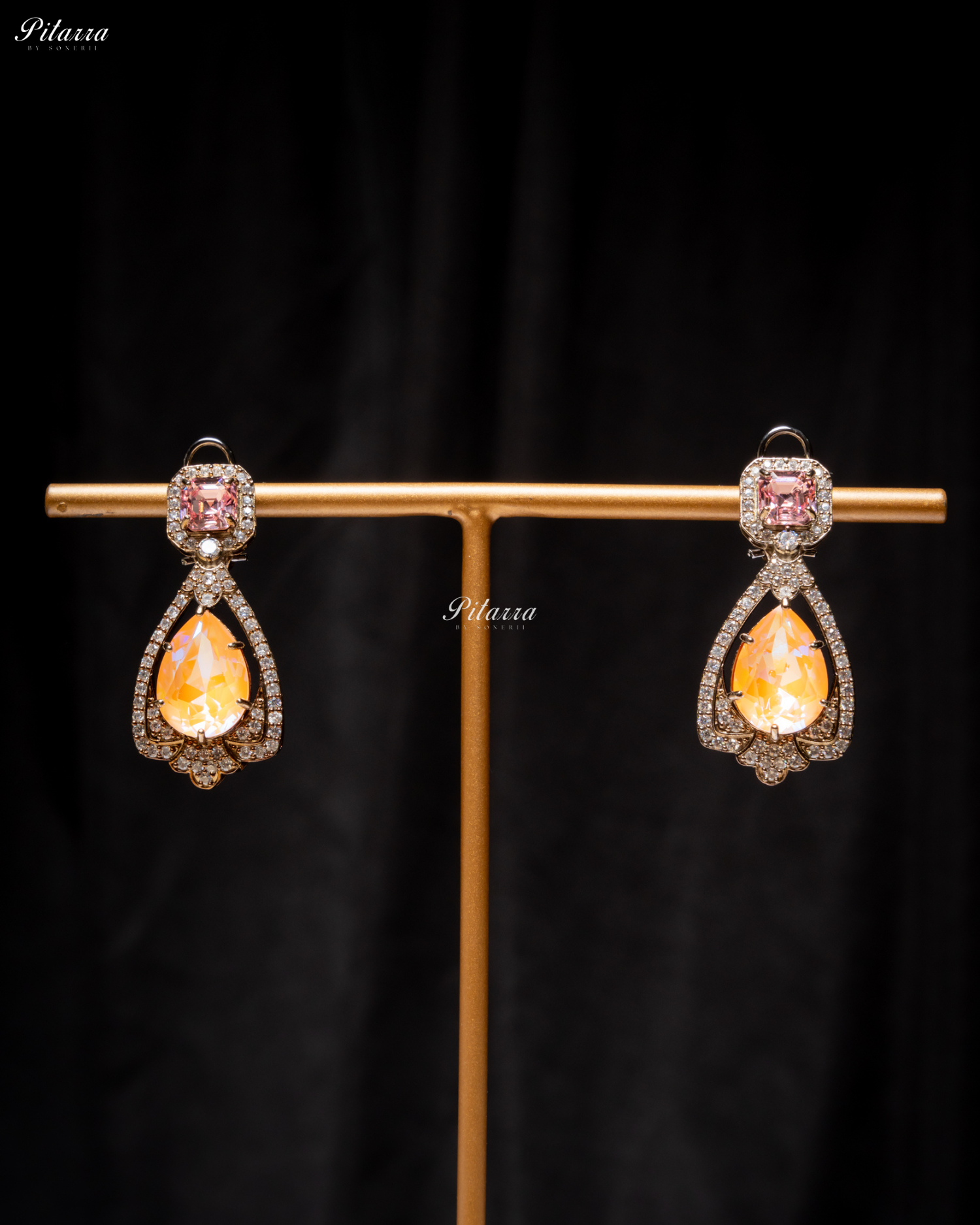 Yellow Stone Layered Zircon Necklace Set