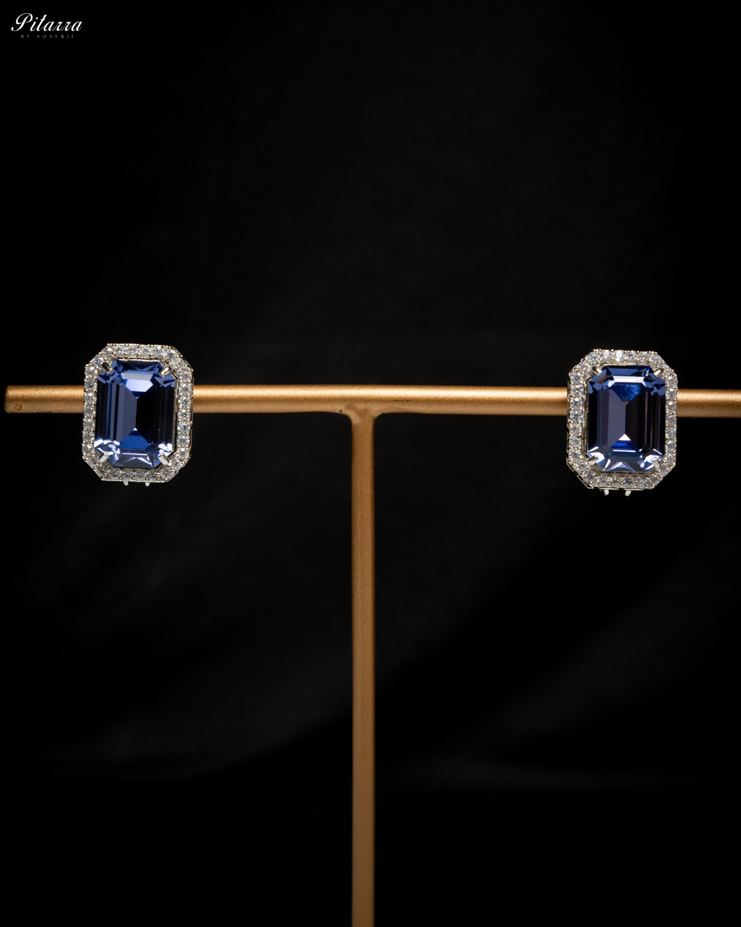 Blue Stone Two Layer Pearl Choker