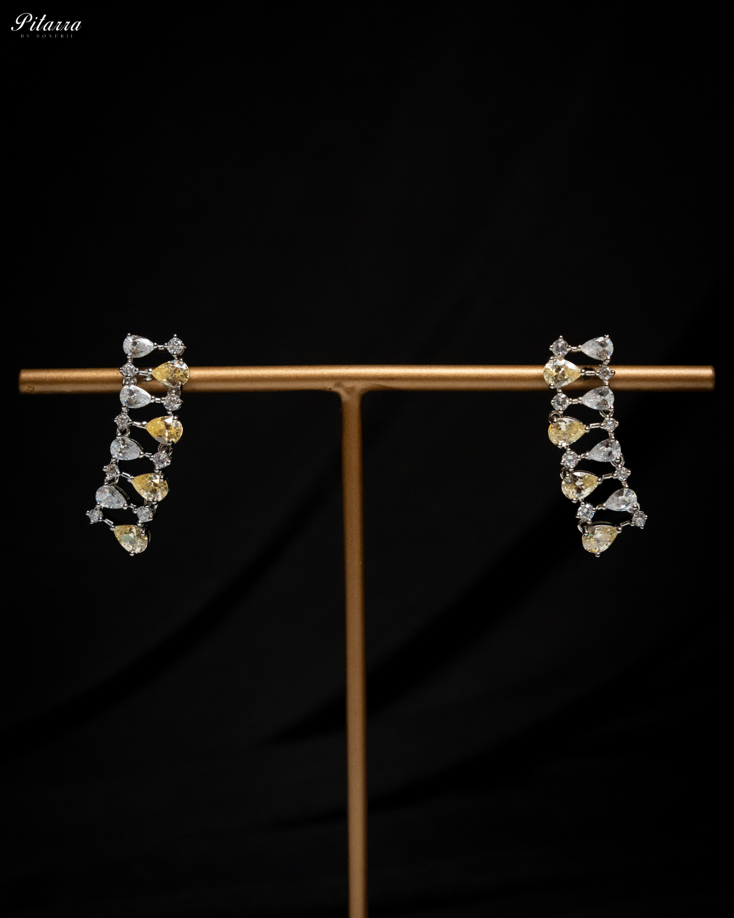 Yellow Drop CZ Necklace Set