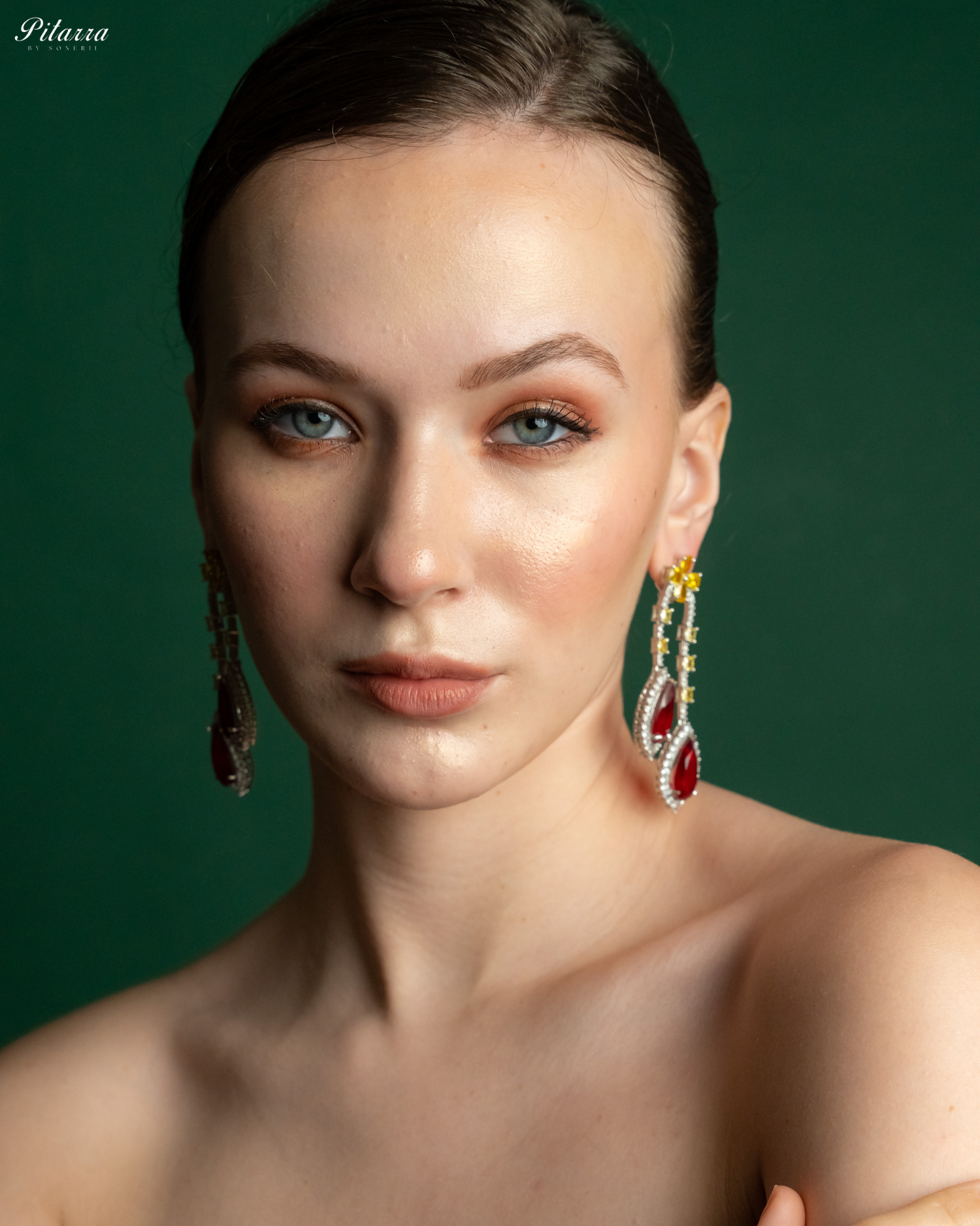 Pitarra Red and Yellow Dangler Earring
