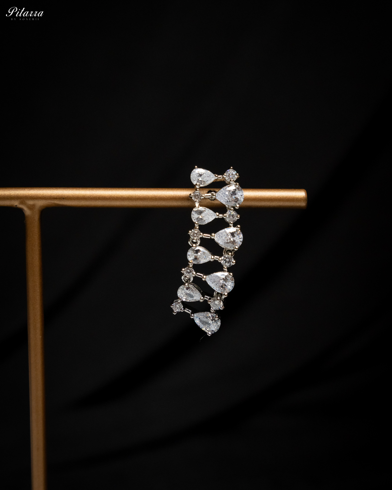 Silver Drop CZ Necklace Set