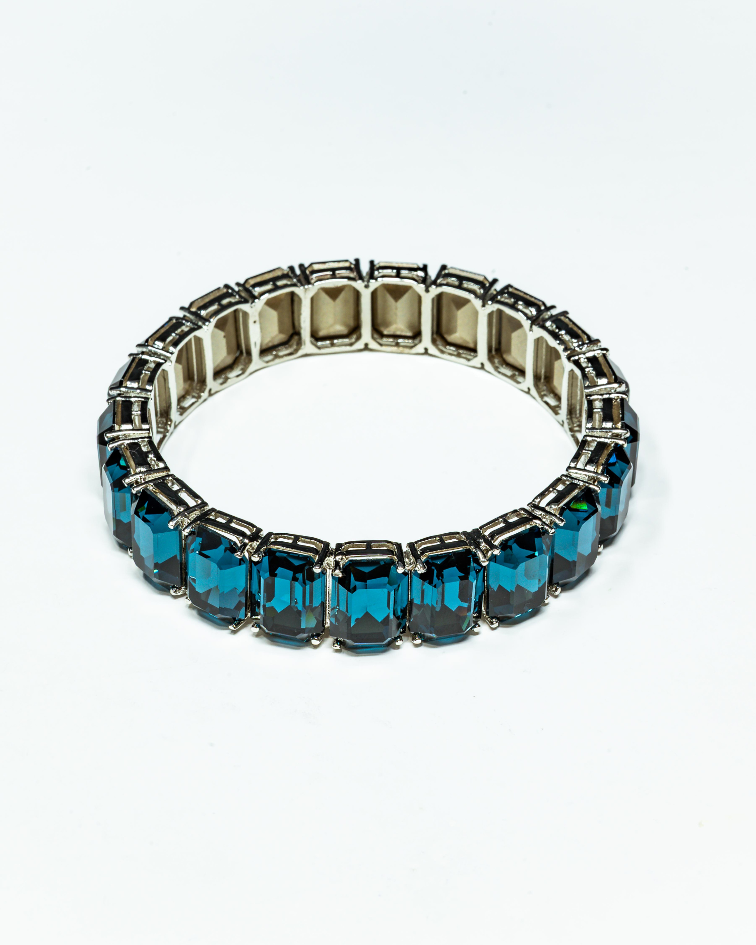 Blue Square Stone Crystal Bracelet