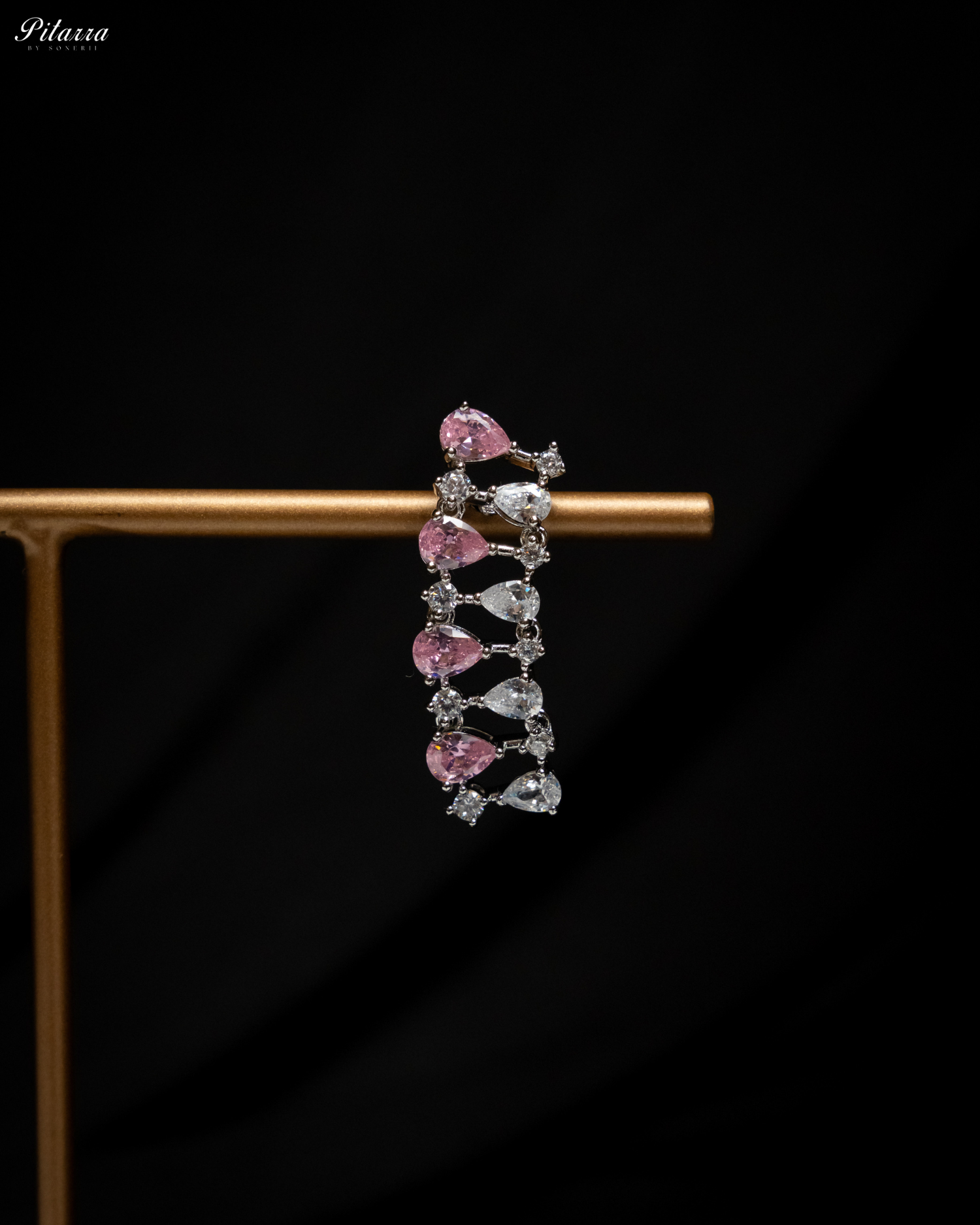 Pink Drop CZ Necklace Set