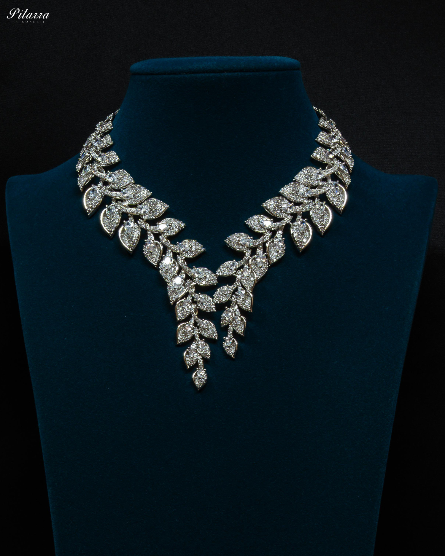 Silver Stone Cubic Zirconia Necklace Set