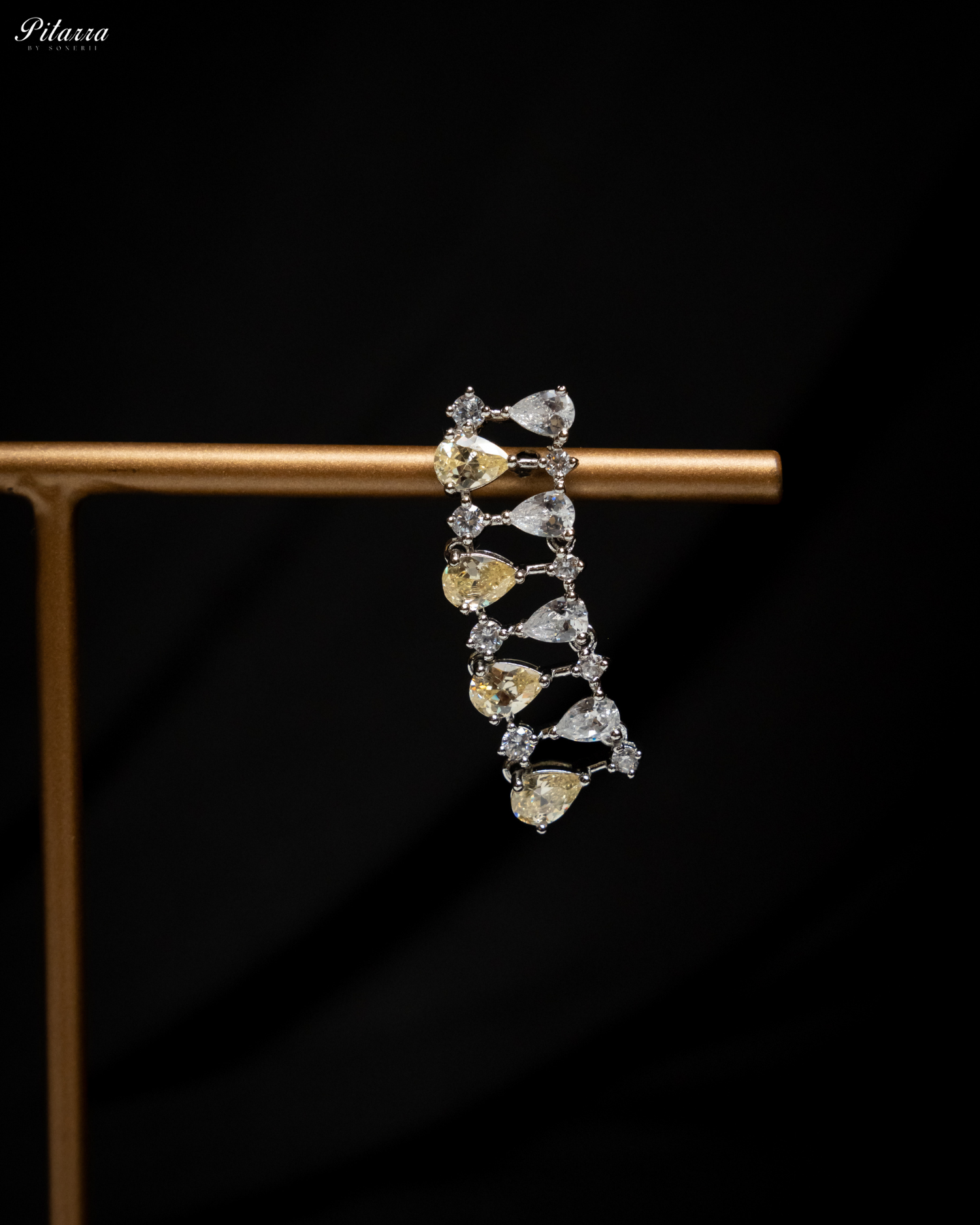 Yellow Drop CZ Necklace Set