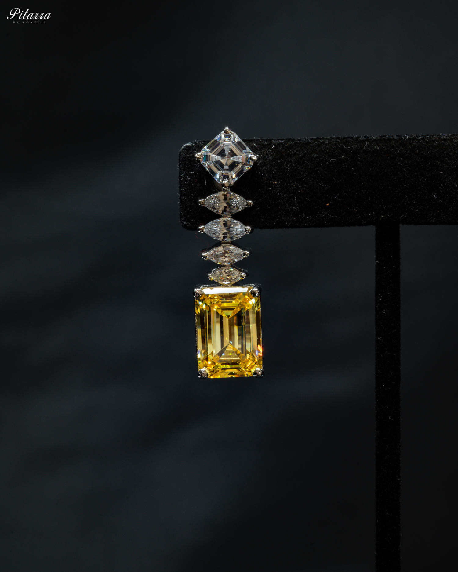 Yellow Stone Cubic Zirconia Pendant Set