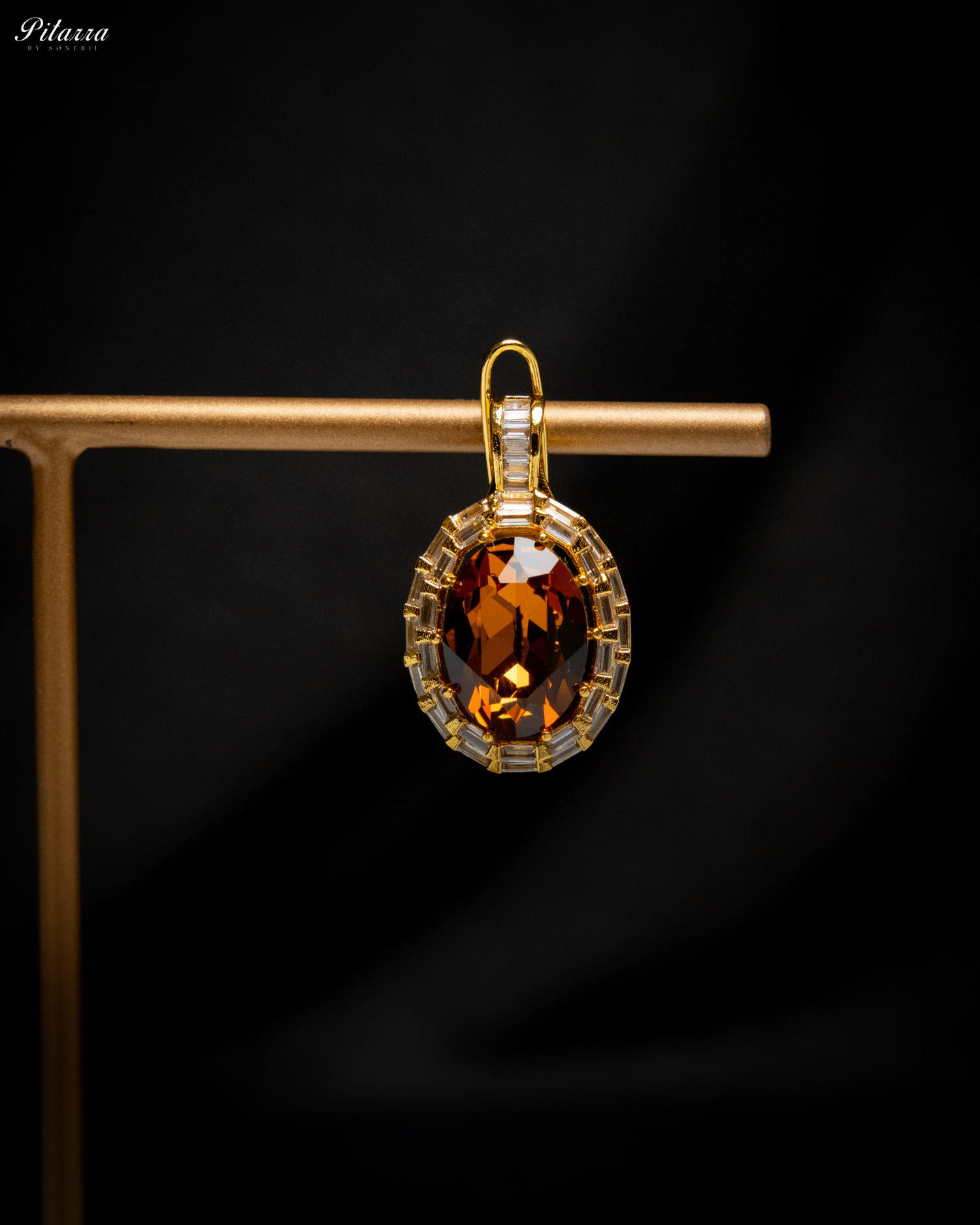 Yellow Statement Pendant Golden Chain Choker