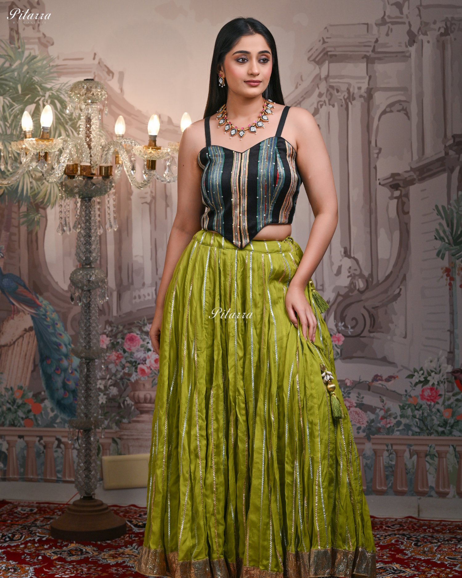 Blue Drop Exclusive  Meena Kundan Necklace set