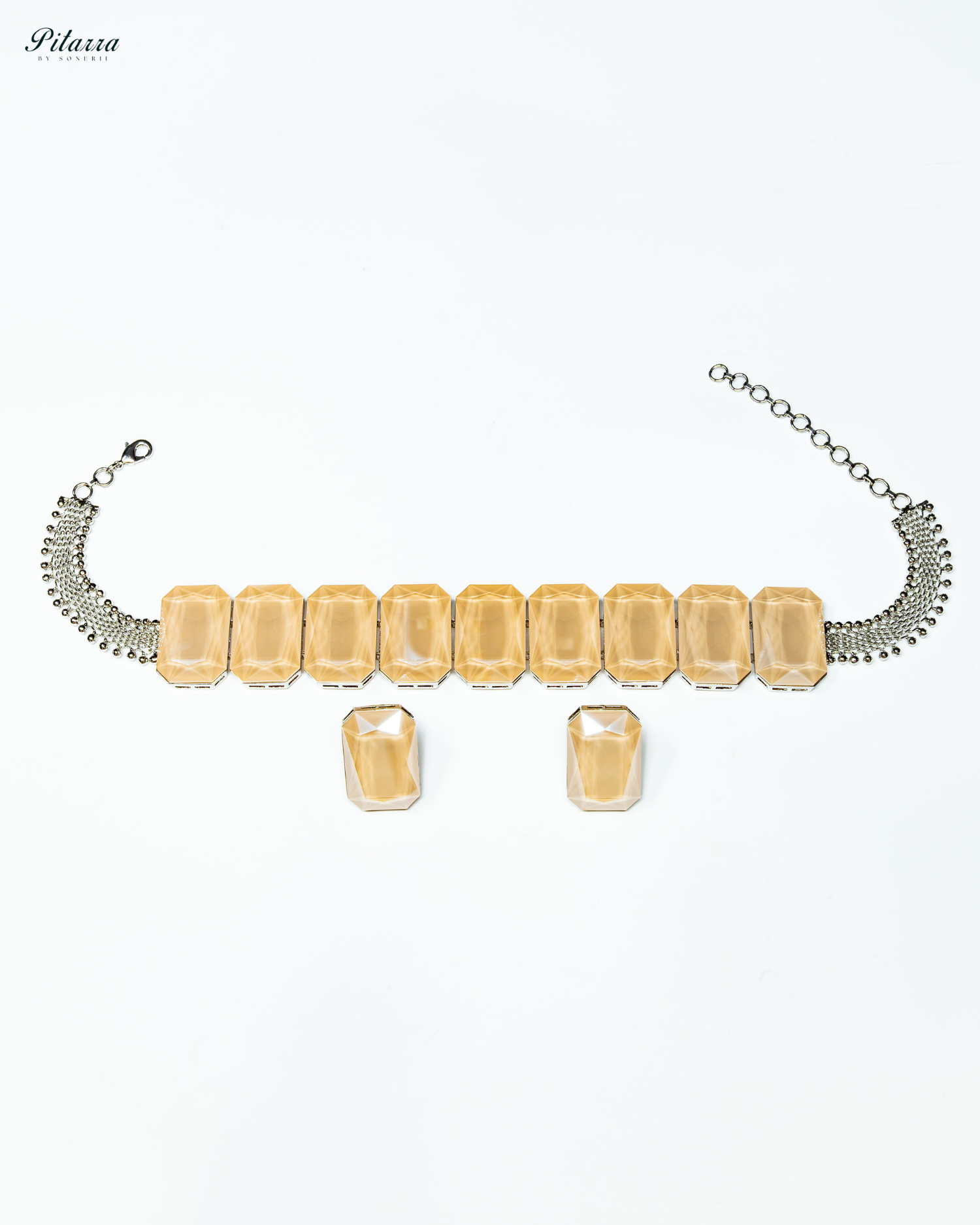 Elite Pastel Stone Crystal Choker Set