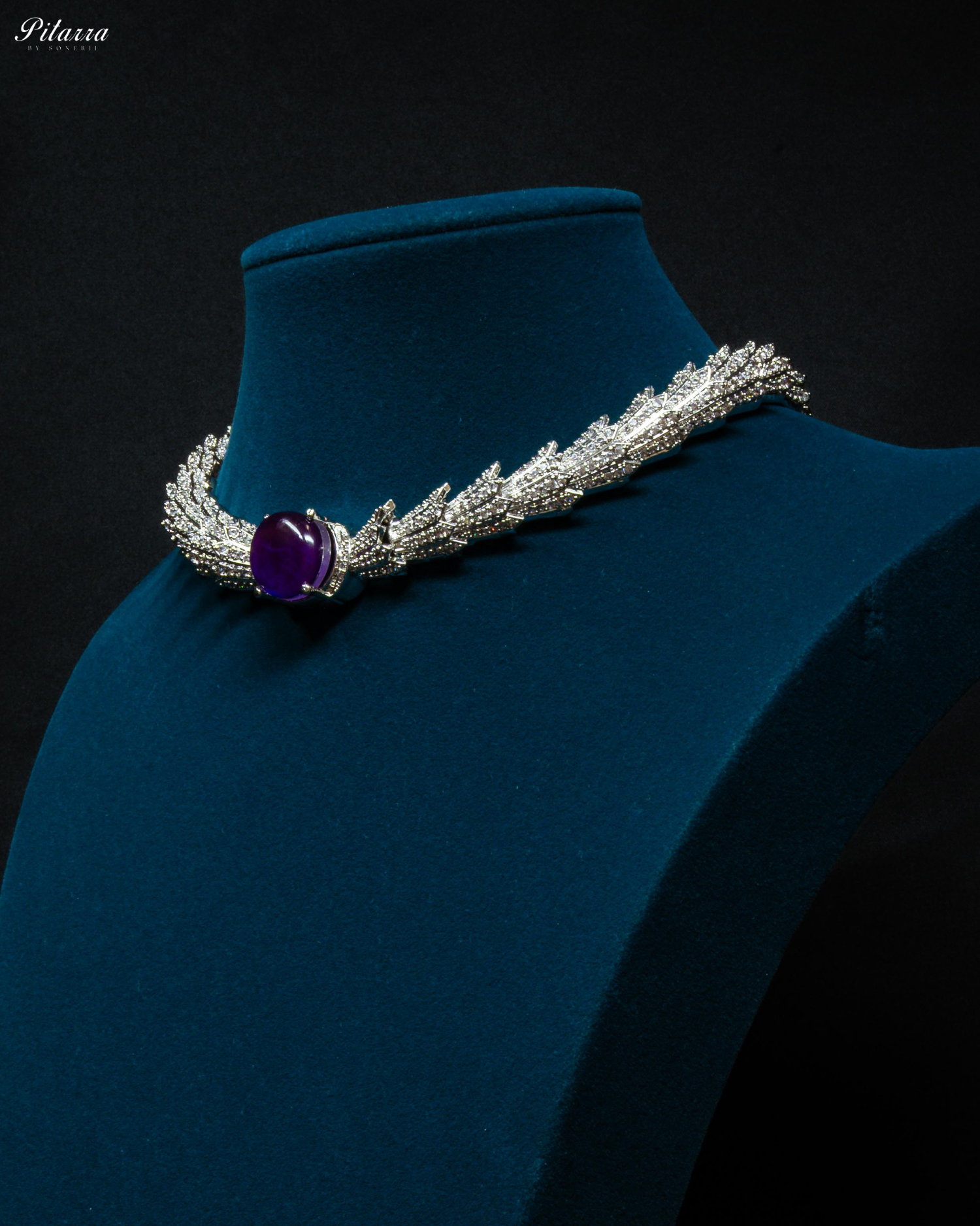 Blue Doublet Stone Cubic Zirconia necklace Set
