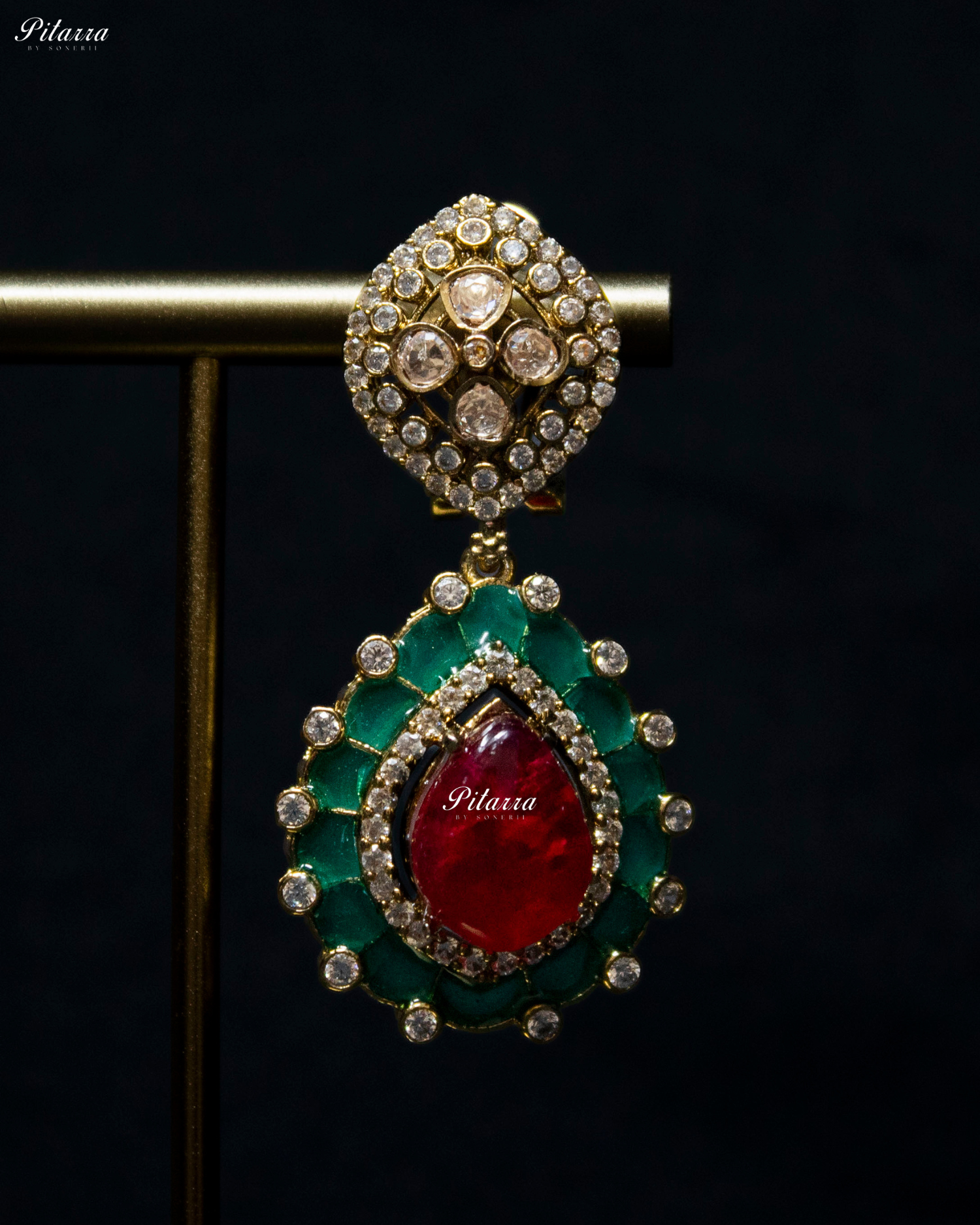 Multi Stone Handcrafted Golden Polki Kundan Choker Set