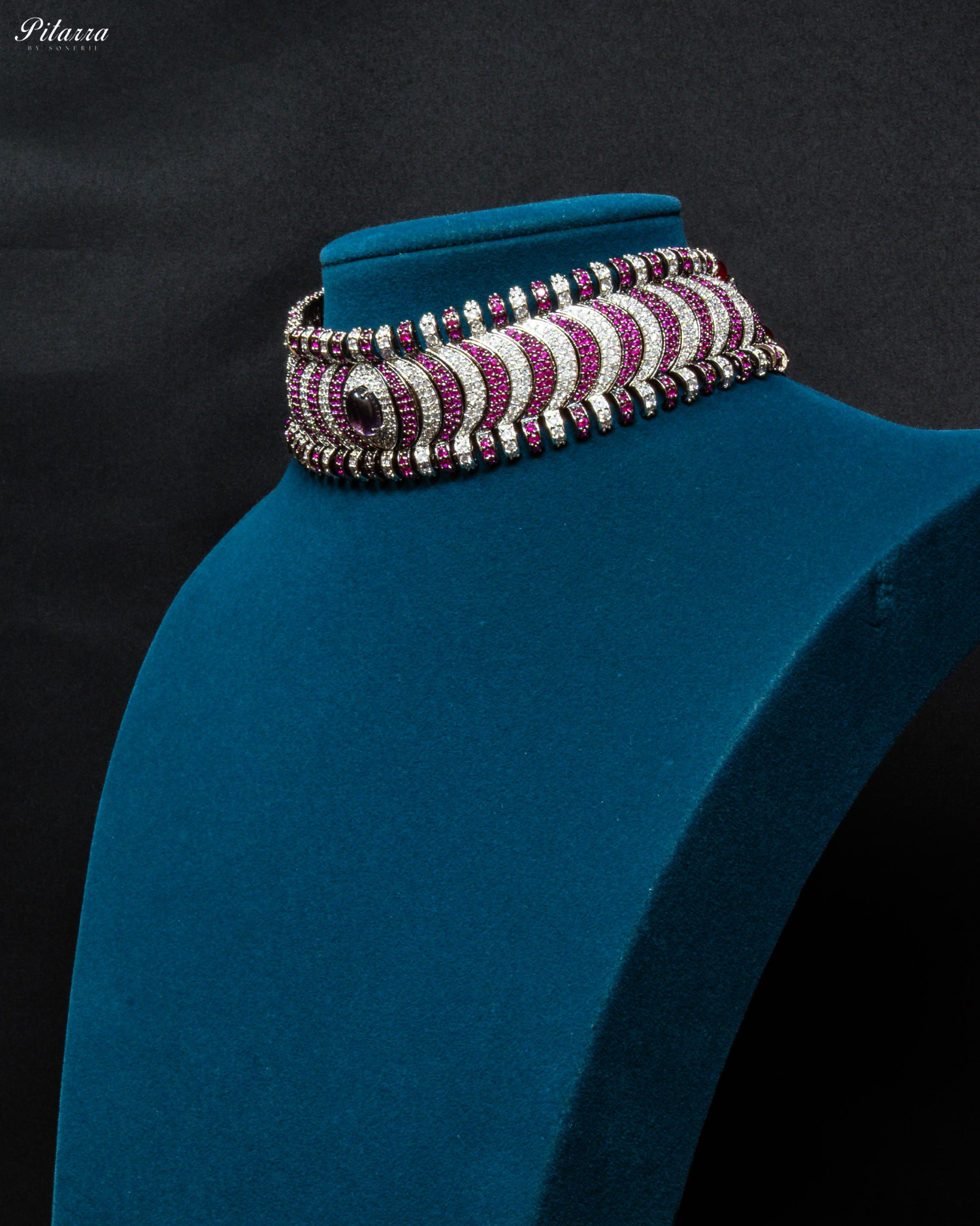 Pink Layer Rajsthani Handcrafted Kundan Choker Set