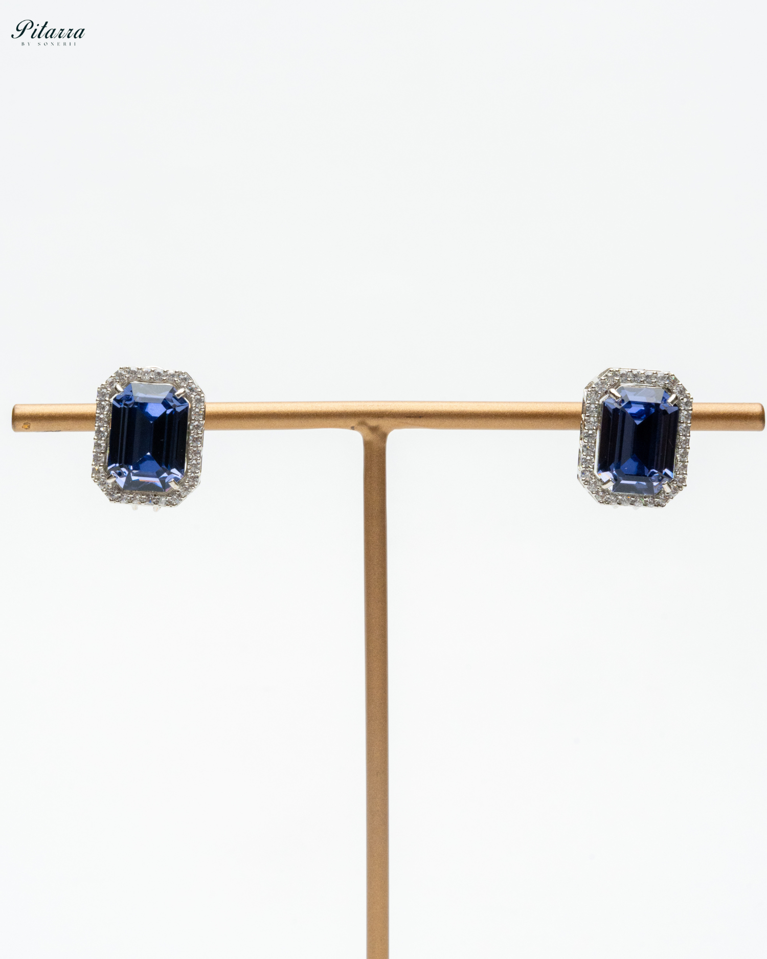 Blue Stone Two Layer Pearl Choker