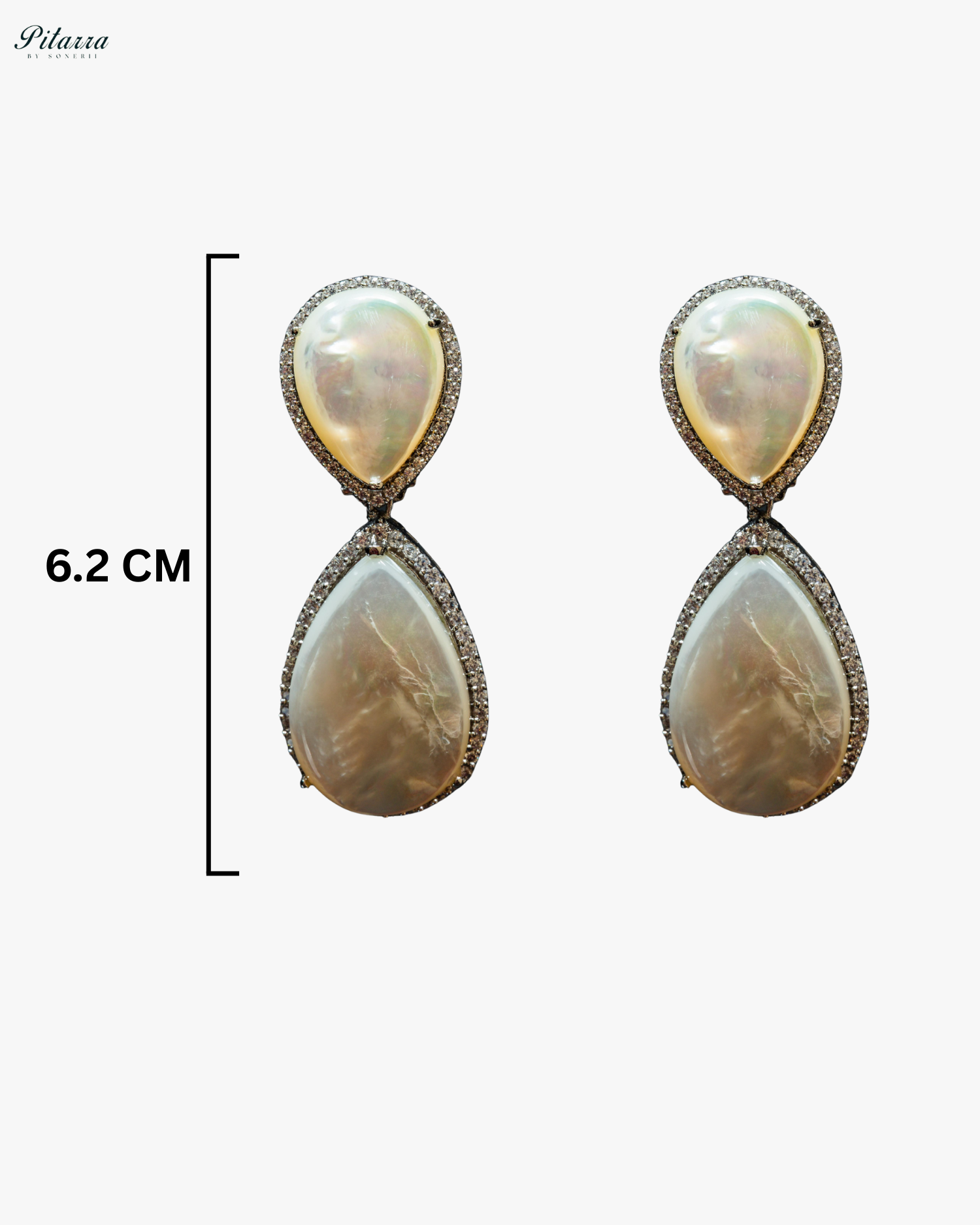 White Color Drop Stone Silver Crytsal Dangle Earrings