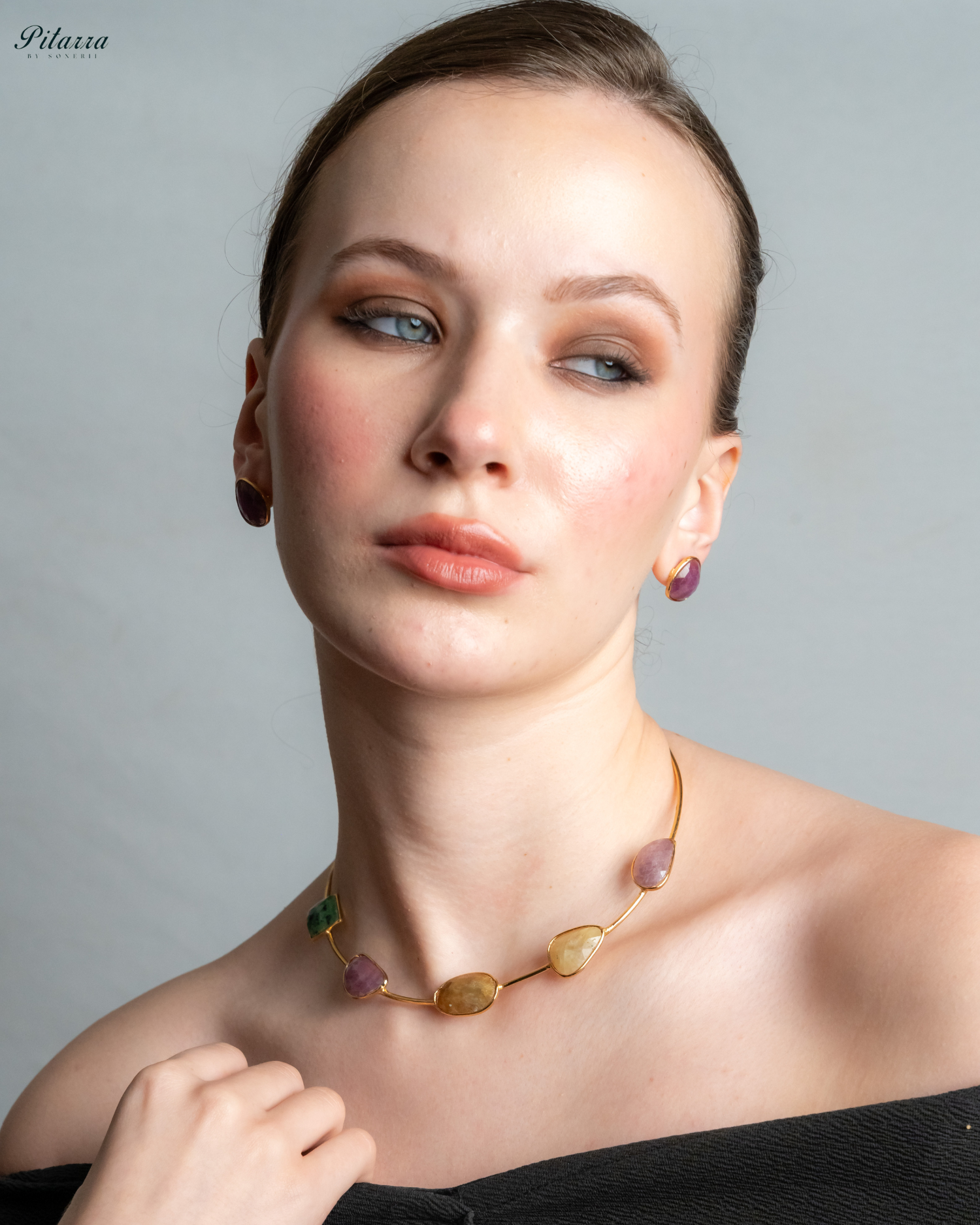 Statement Natural Multi Sapphire Necklace