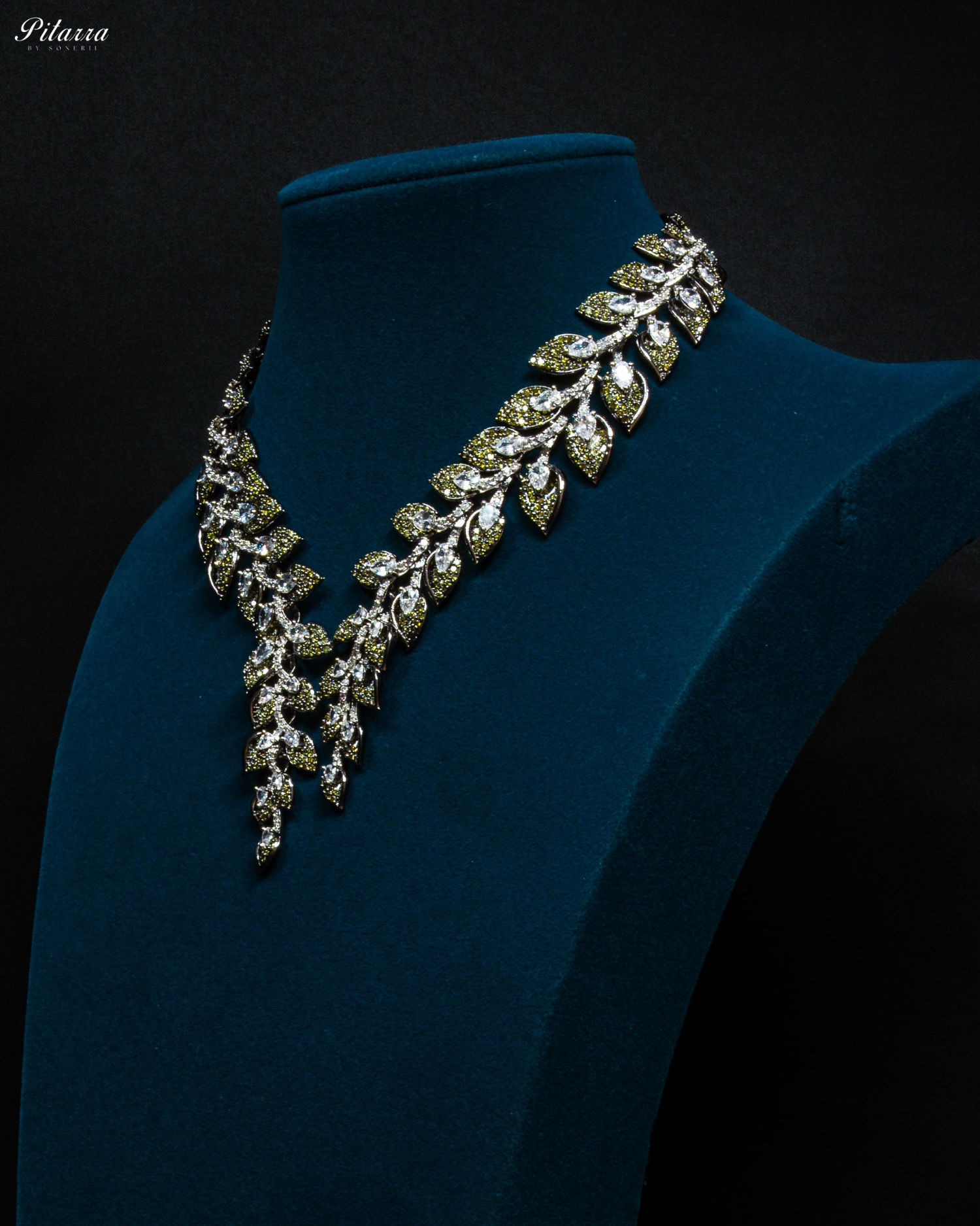 Yellow Stone Cubic Zirconia Necklace Set