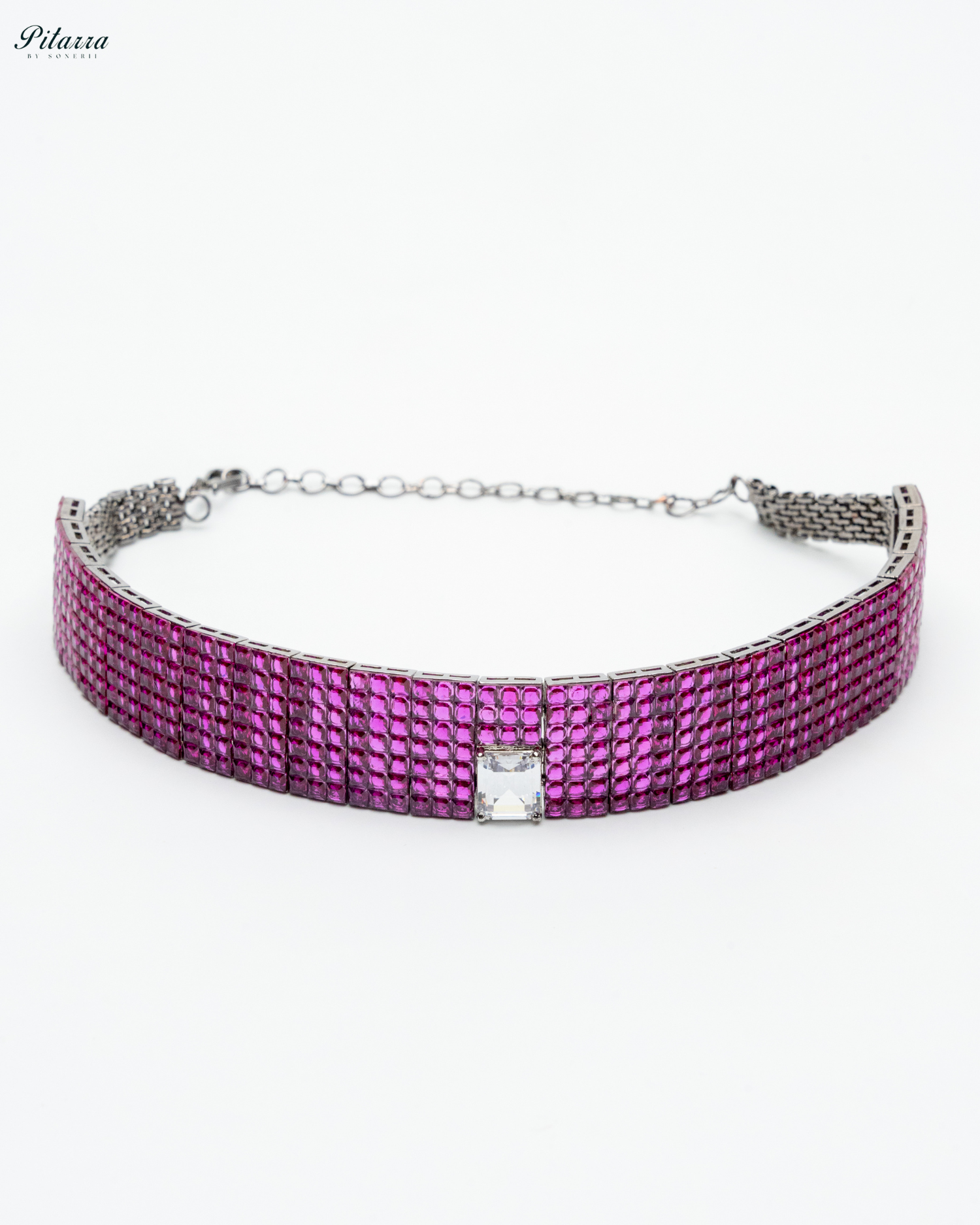 Pink CZ Choker Set