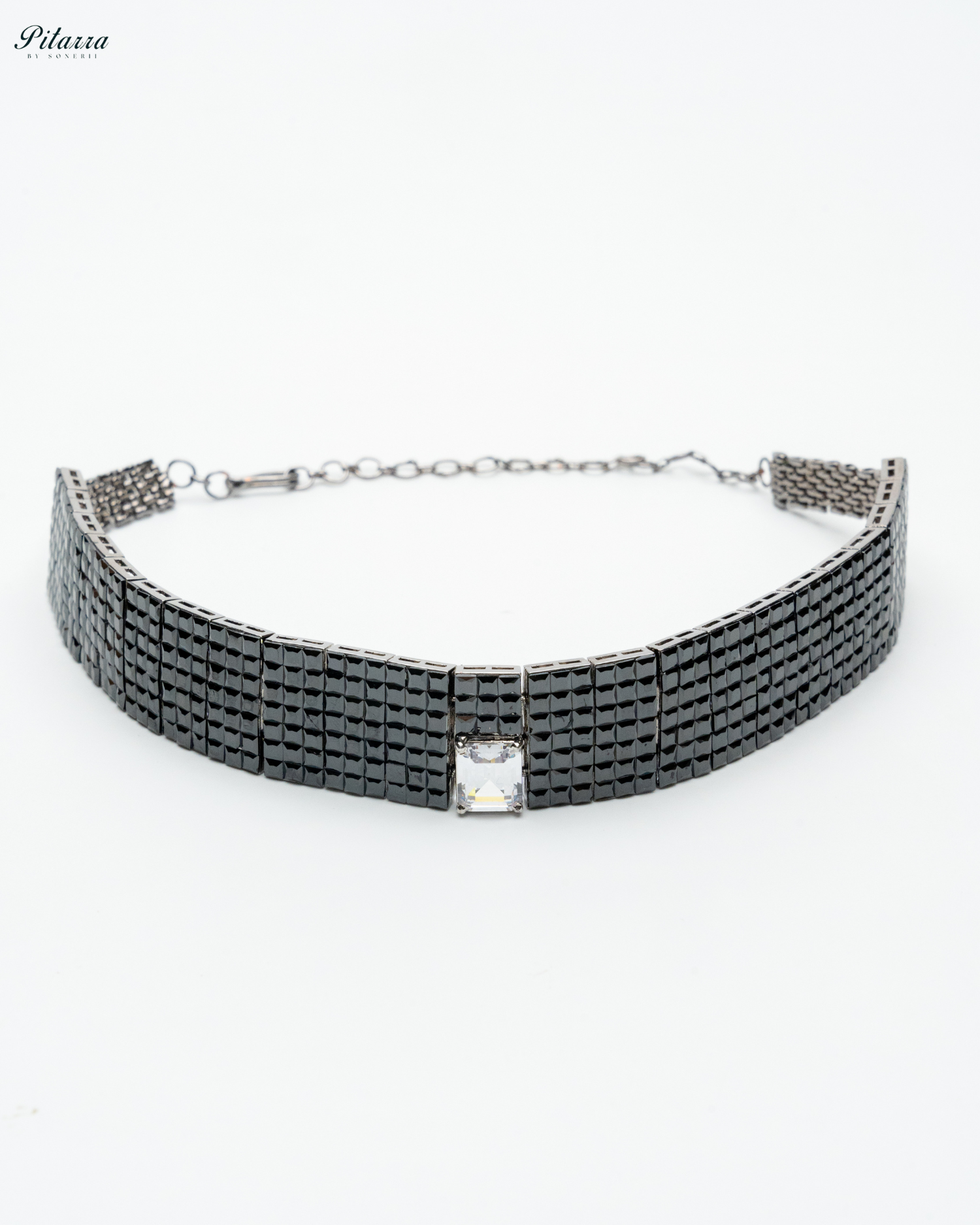 Black CZ Choker Set