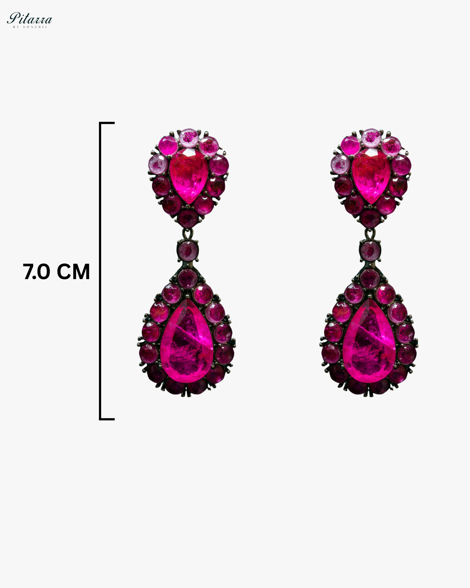 Pink Drop Doublet CZ Crytsal Dangle Earrings