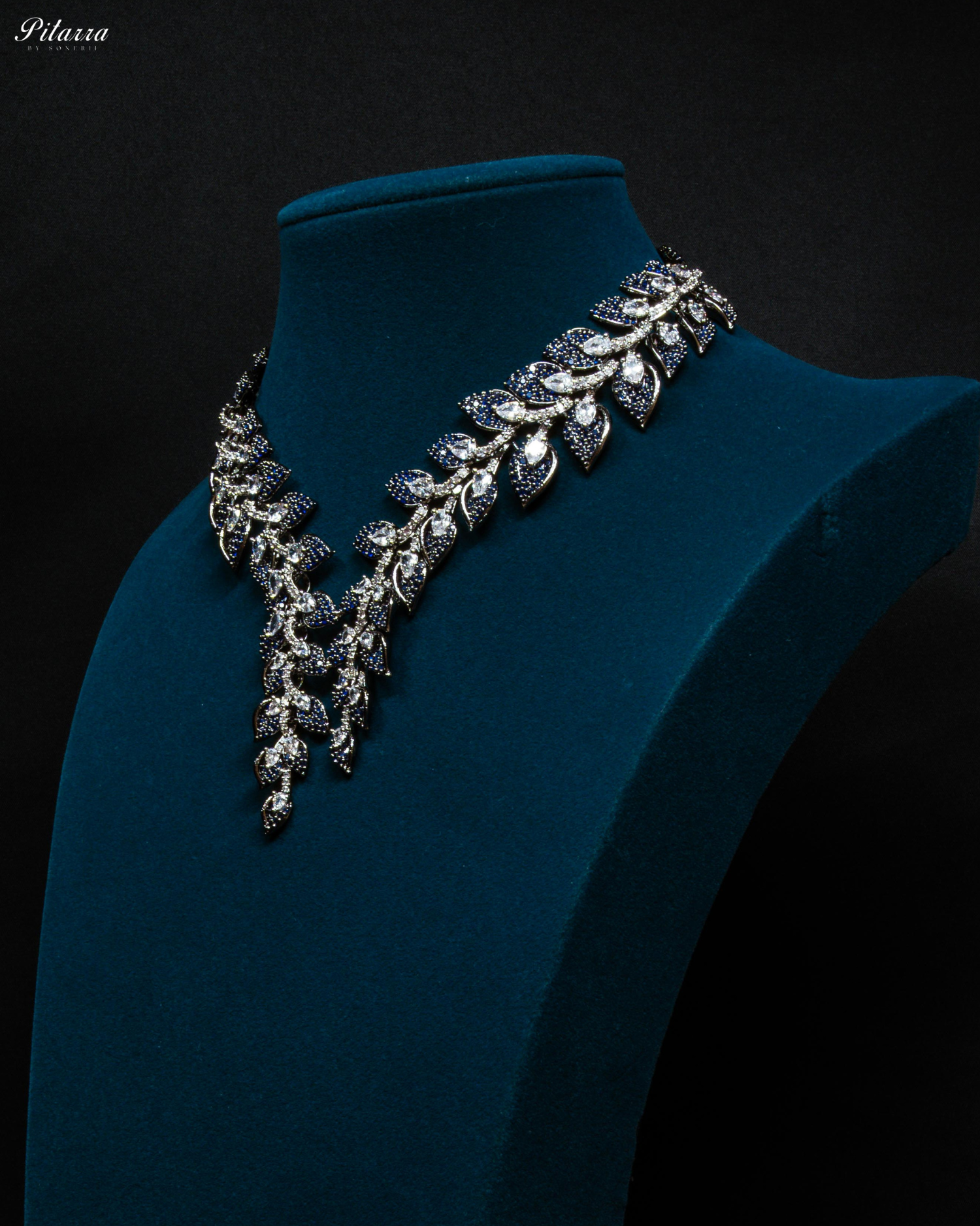 Blue Stone Cubic Zirconia Necklace Set
