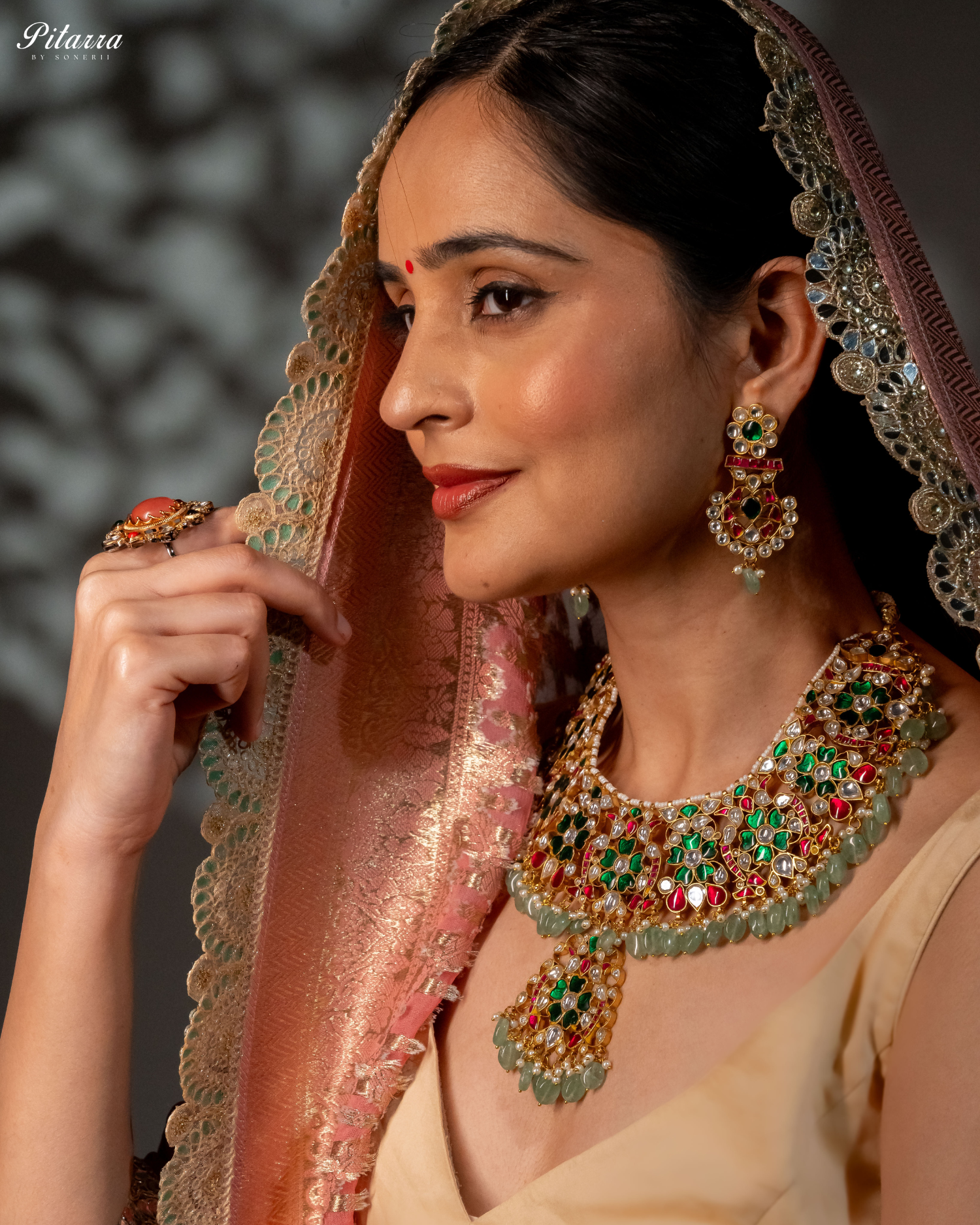 Dazzling Multi Color Kundan Necklace Set Beautiful